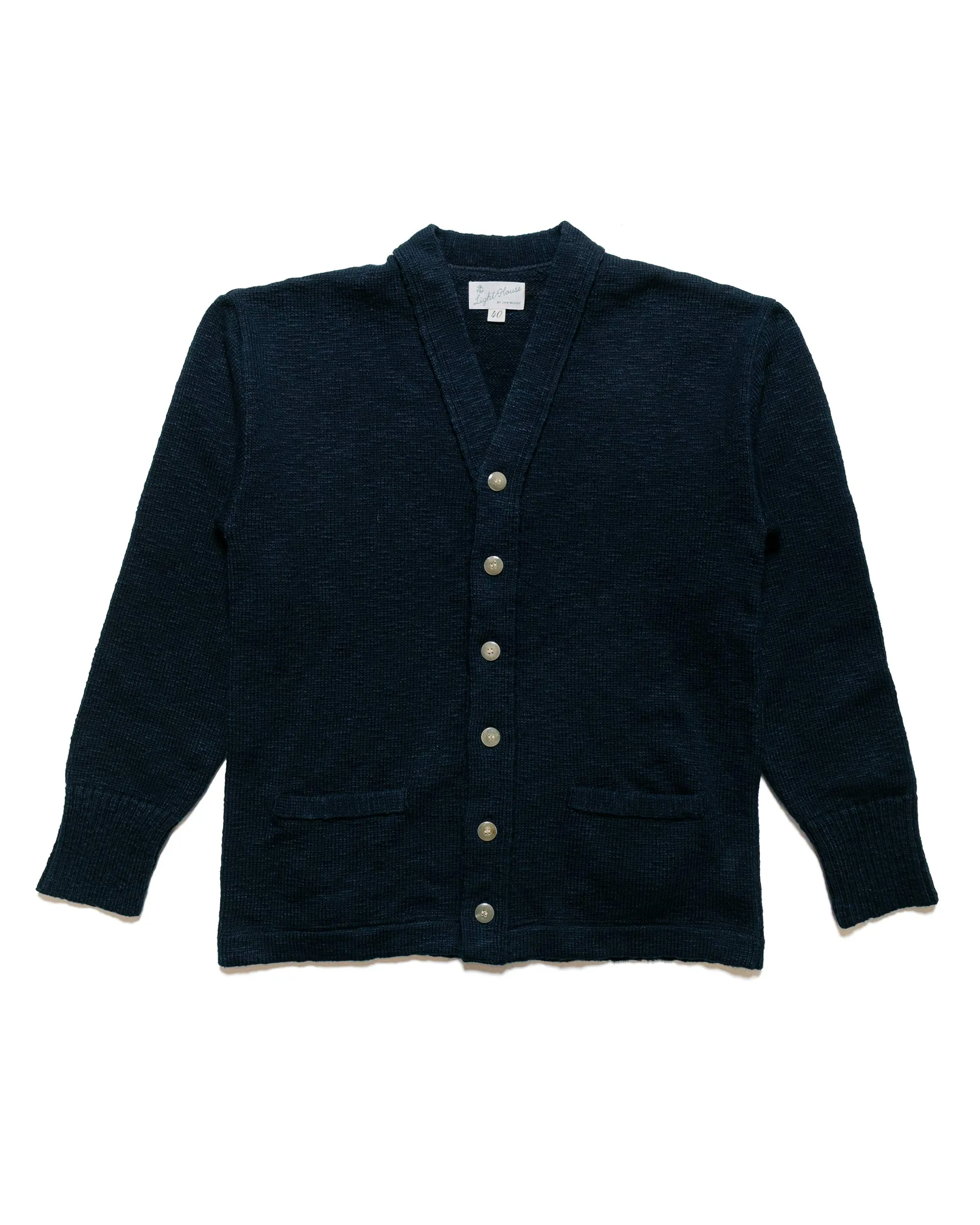The Real McCoy's MC24016 Cotton Summer Cardigan Ink Blue sold by Lost & Found
