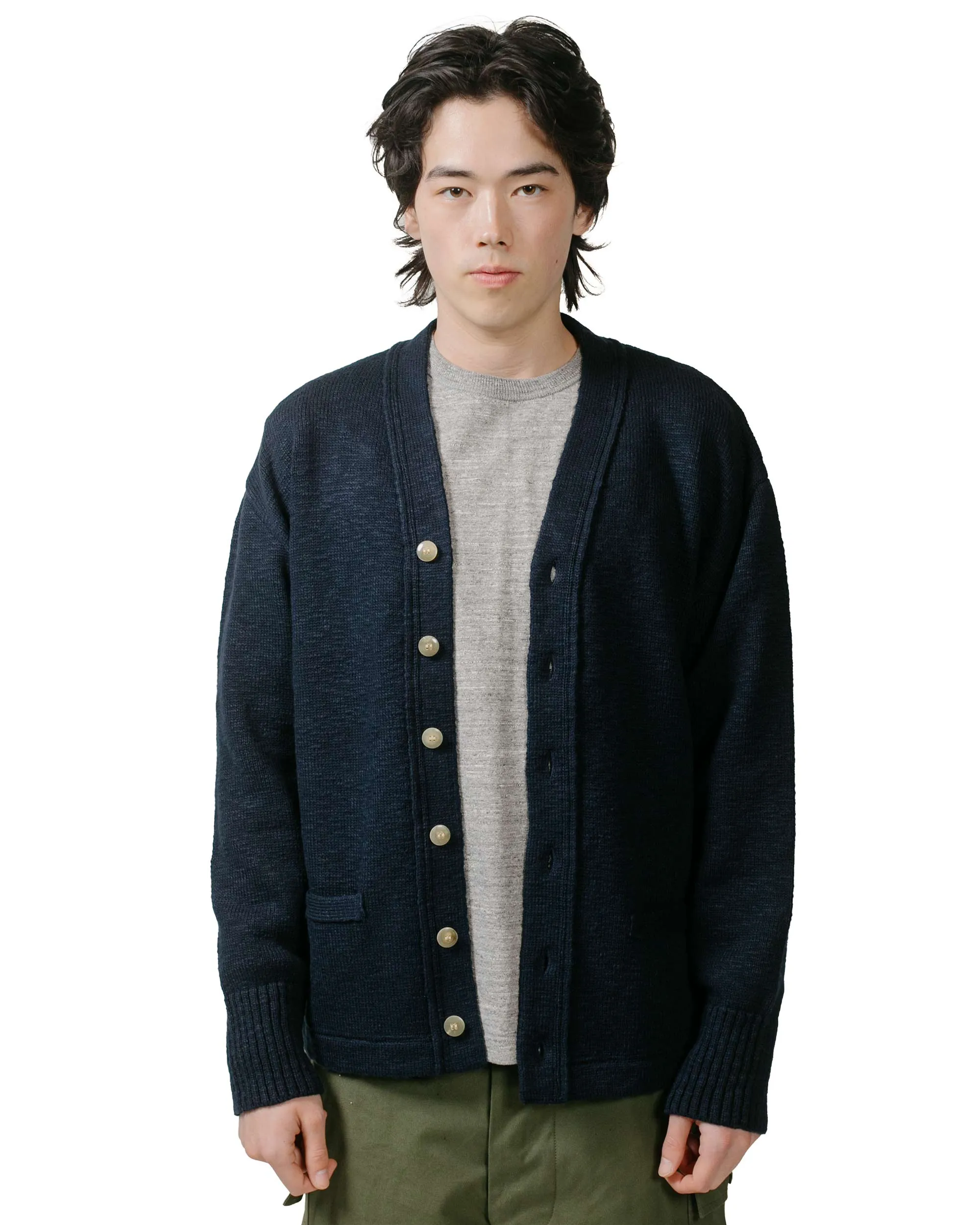 The Real McCoy's MC24016 Cotton Summer Cardigan Ink Blue sold by Lost & Found product image thumbnail 2