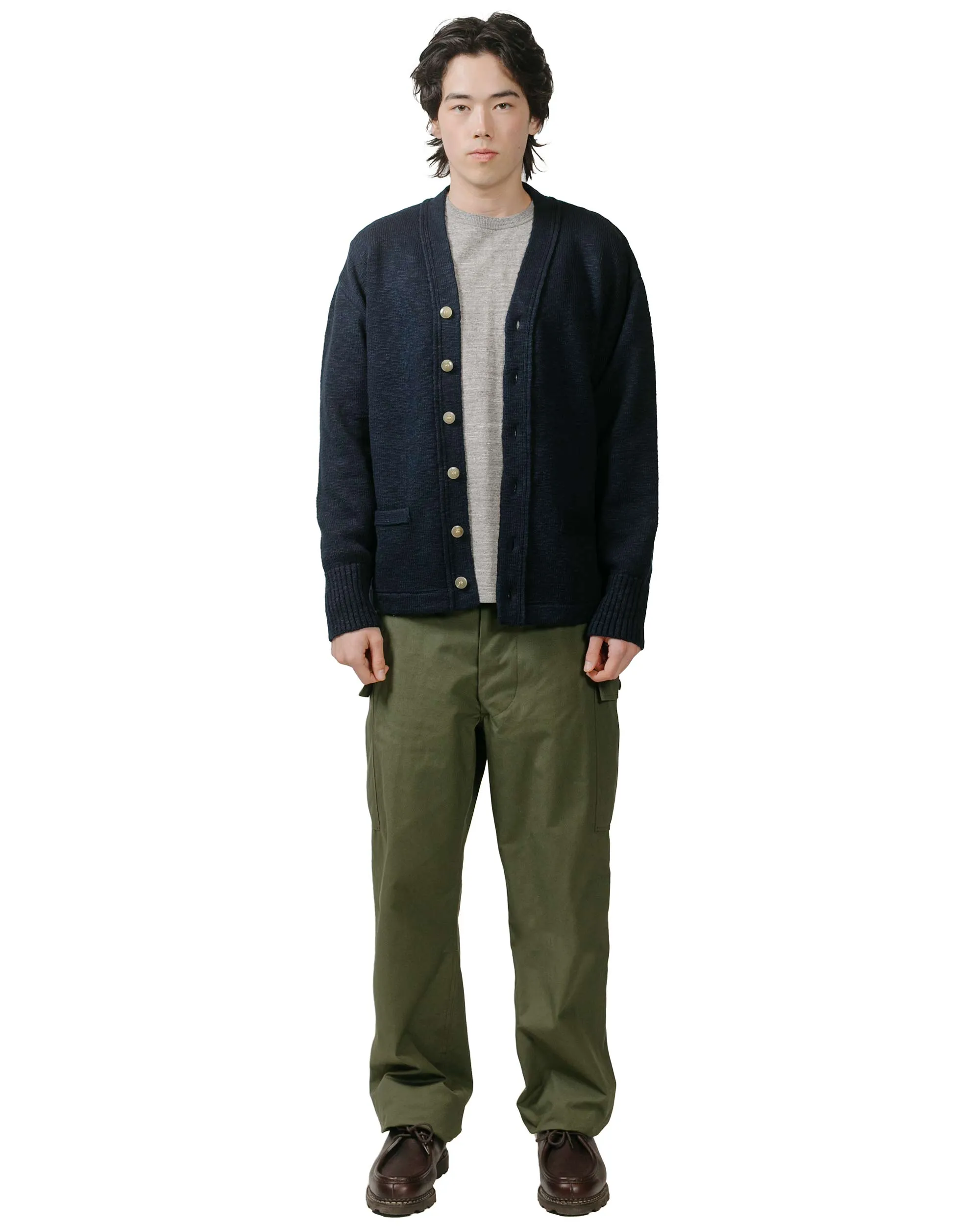 The Real McCoy's MC24016 Cotton Summer Cardigan Ink Blue sold by Lost & Found product image thumbnail 4