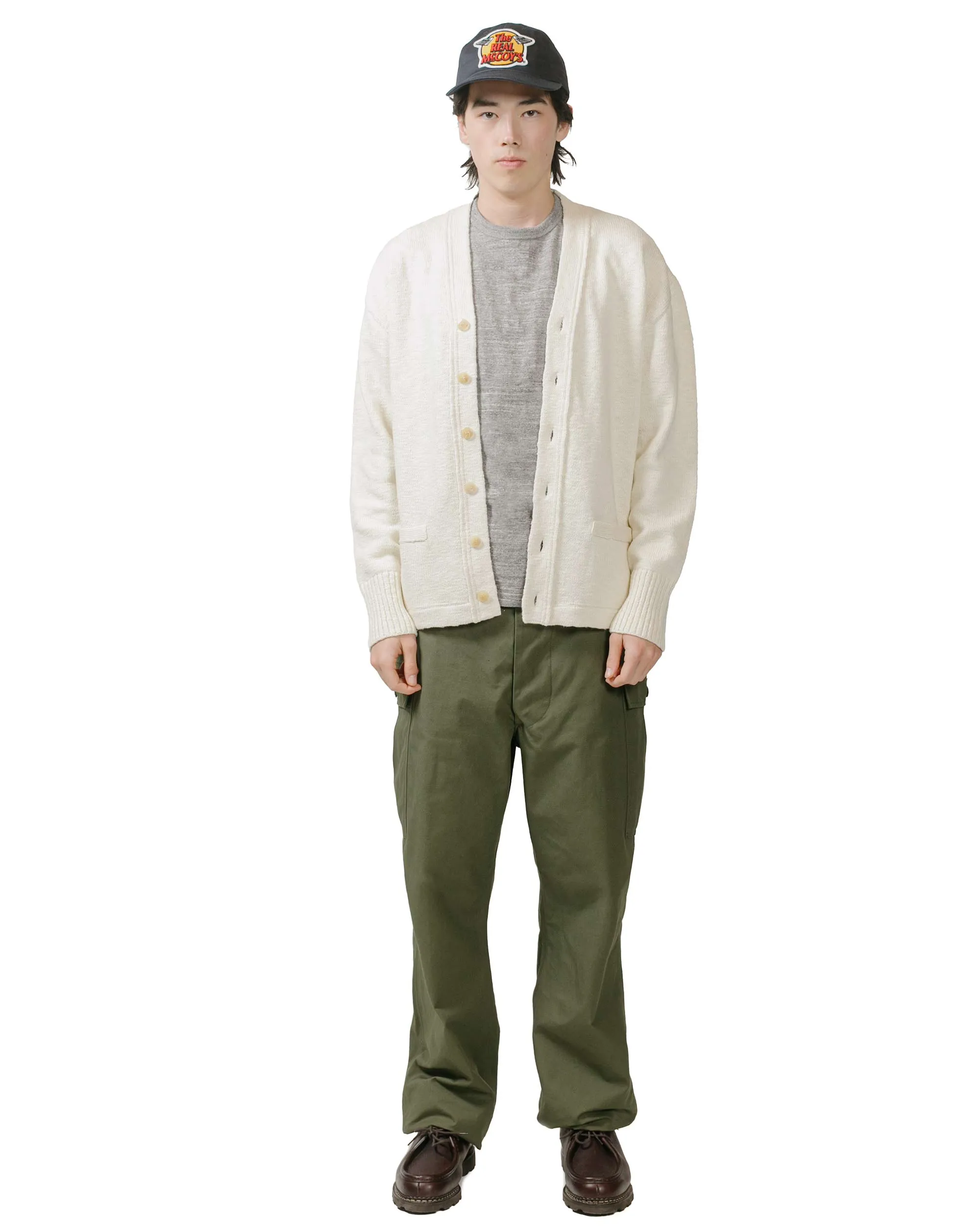 The Real McCoy's MC24016 Cotton Summer Cardigan Ecru sold by Lost & Found product image thumbnail 4