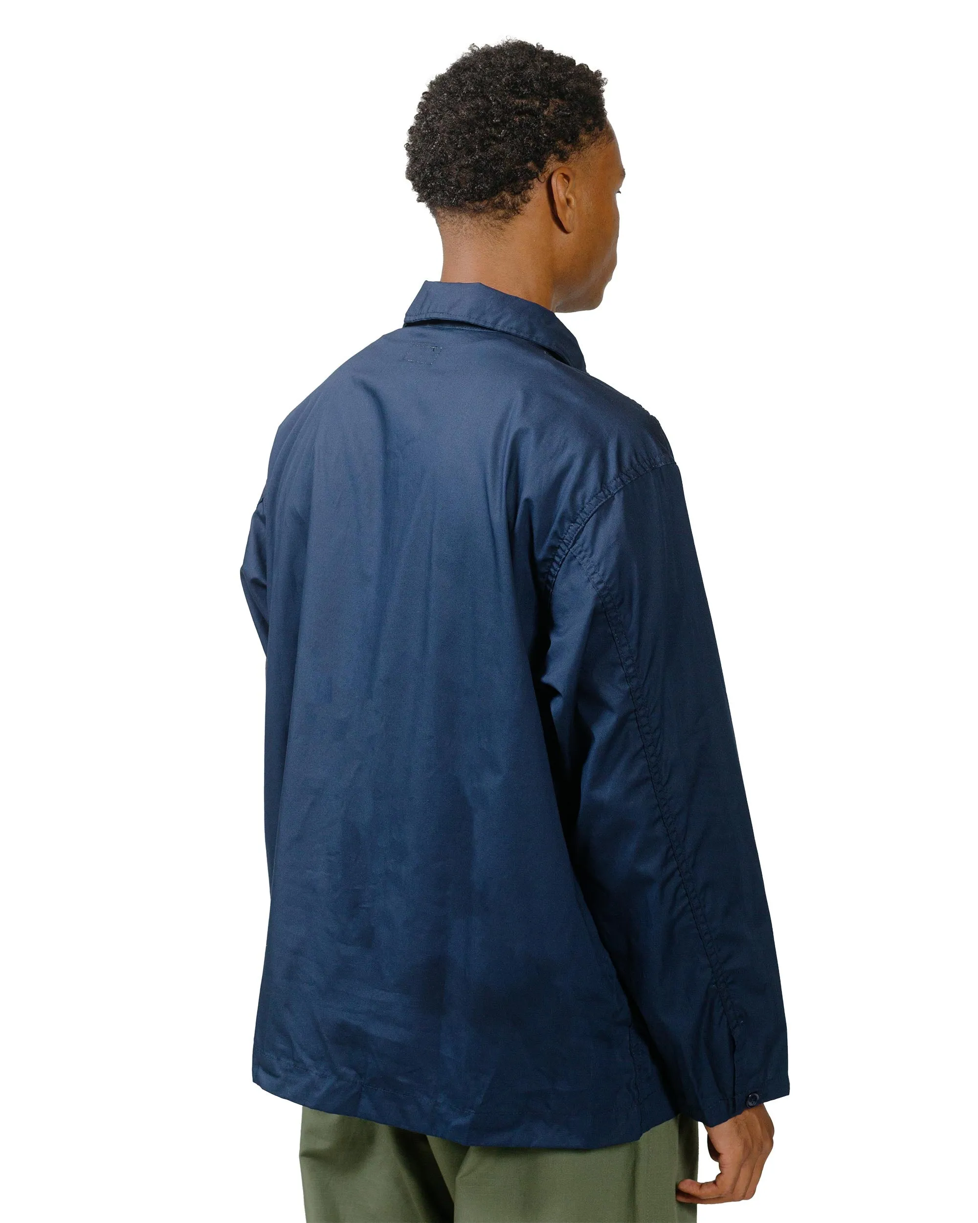 Engineered Garments Workaday Army Pop Over Shirt Navy Superfine Poplin sold by Lost & Found product image thumbnail 3