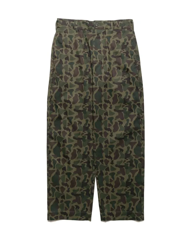 Engineered Garments Workaday Chino Pant Olive Camo 6.5oz Flat Twill sold by Lost & Found