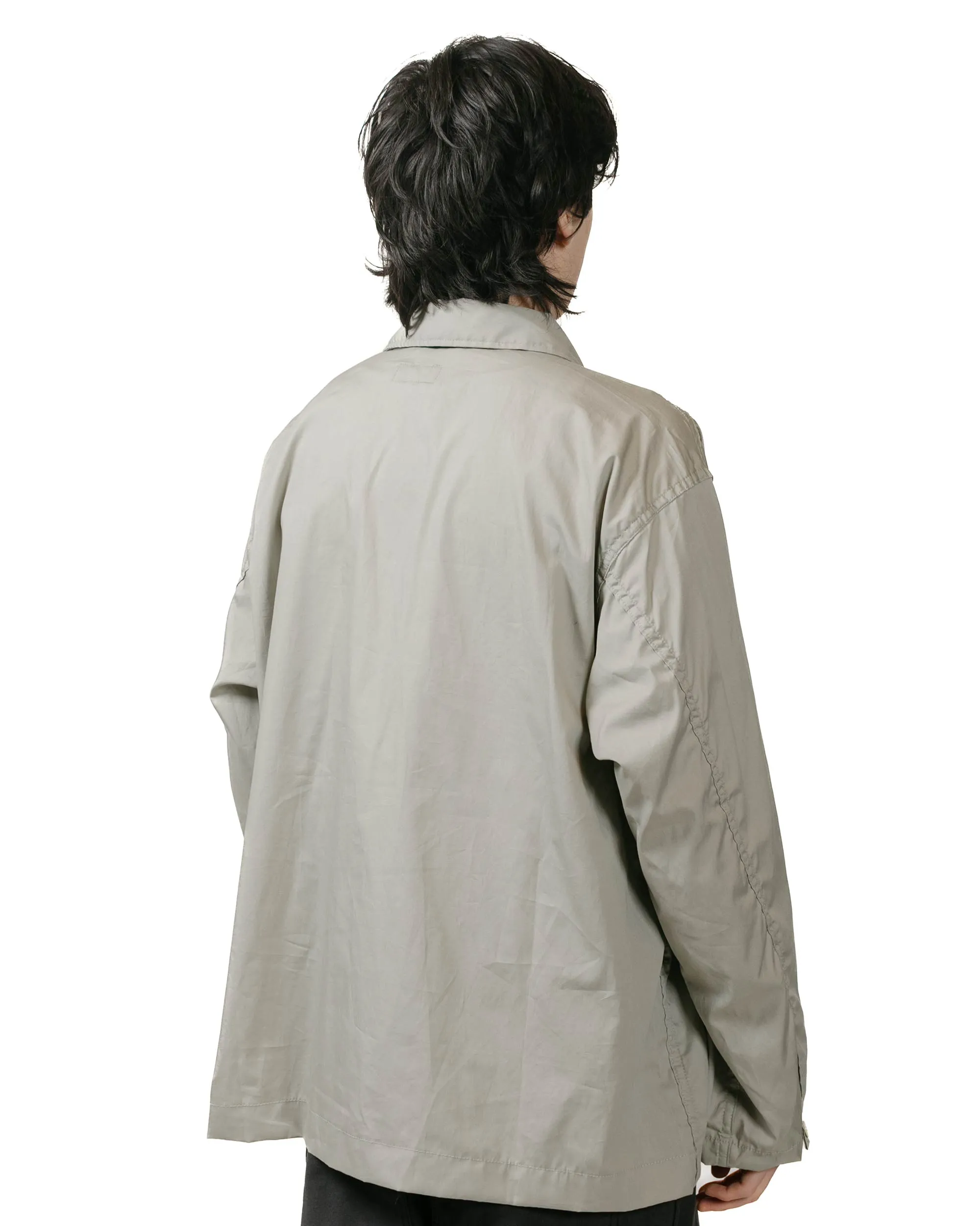 Engineered Garments Workaday Army Pop Over Shirt Light Grey Superfine Poplin sold by Lost & Found product image thumbnail 3