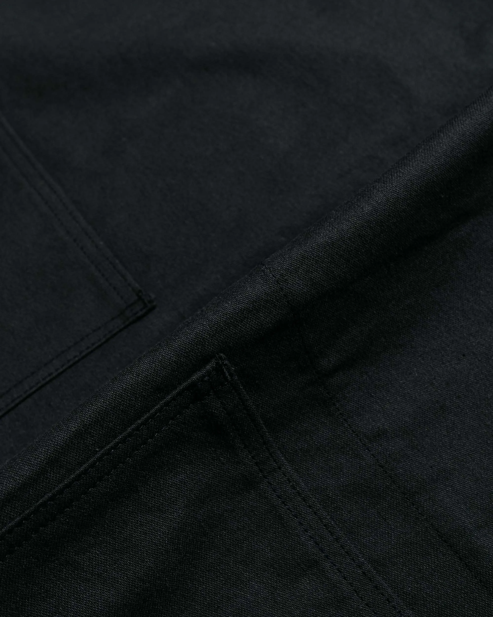 Engineered Garments Workaday Shawl Collar Jacket Black Cotton Reverse Sateen sold by Lost & Found product image thumbnail 5
