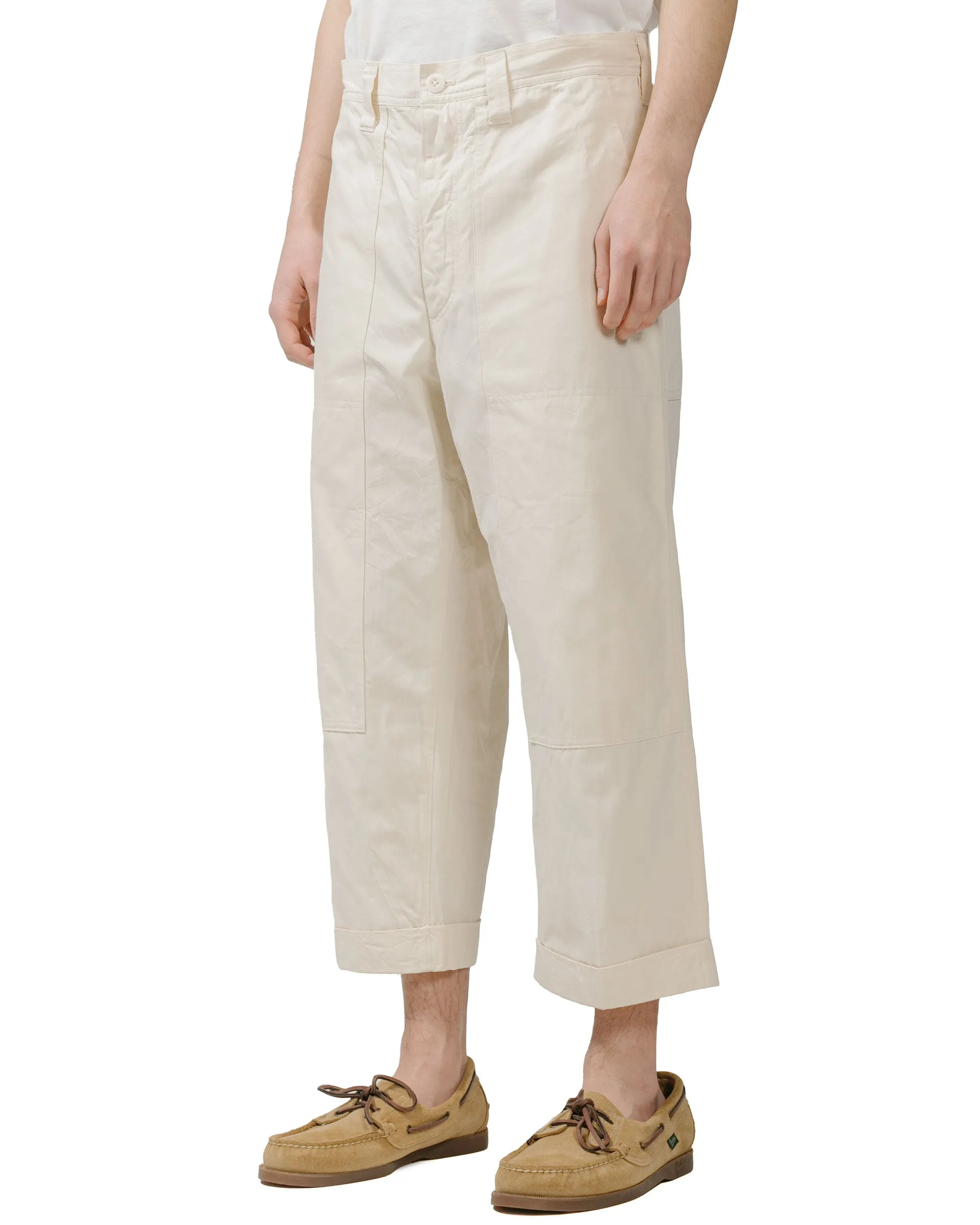 ts(s) Cropped Work Pants Cotton Slub Yarn Twill Cloth Natural sold by Lost & Found product image thumbnail 2