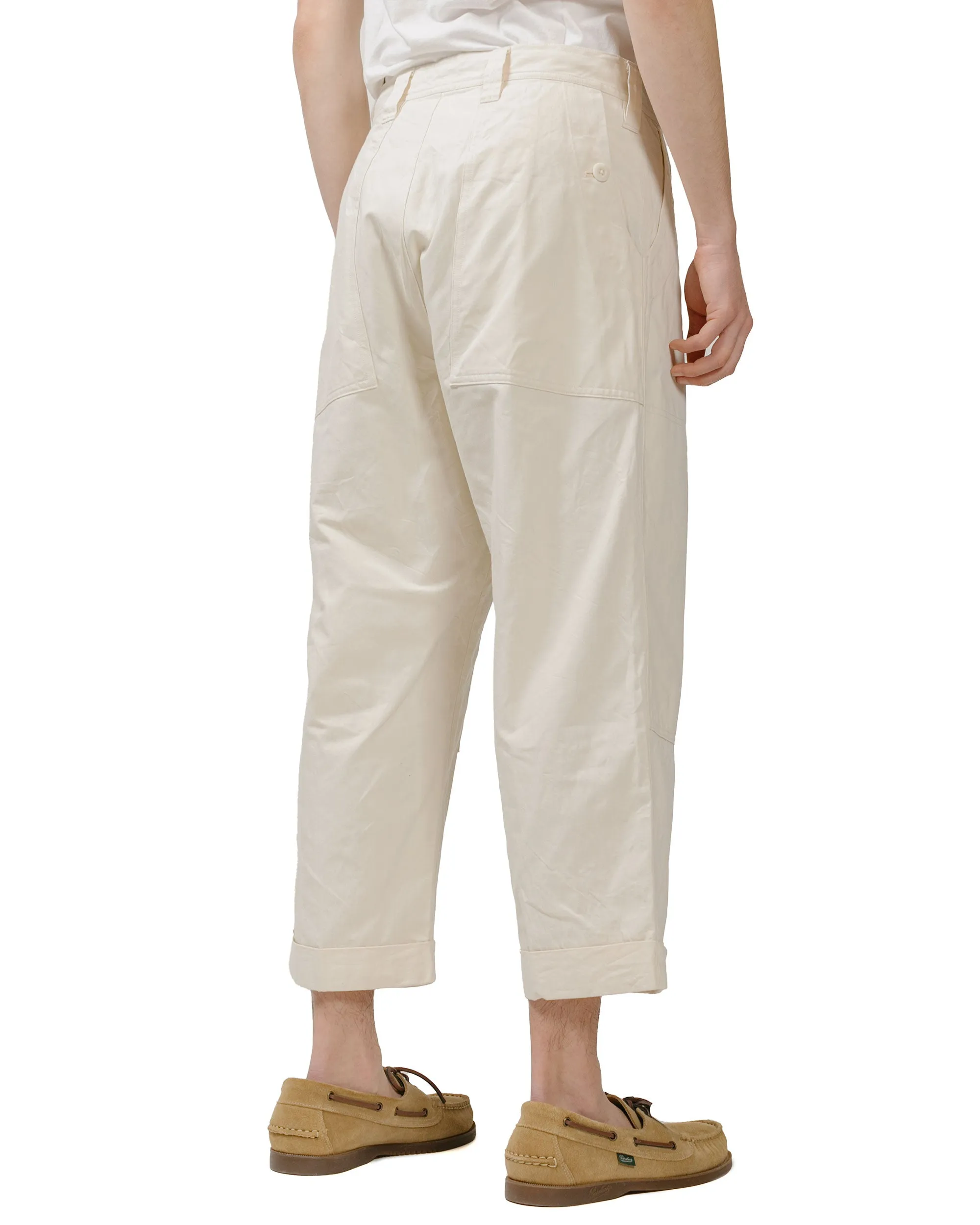 ts(s) Cropped Work Pants Cotton Slub Yarn Twill Cloth Natural sold by Lost & Found product image thumbnail 3