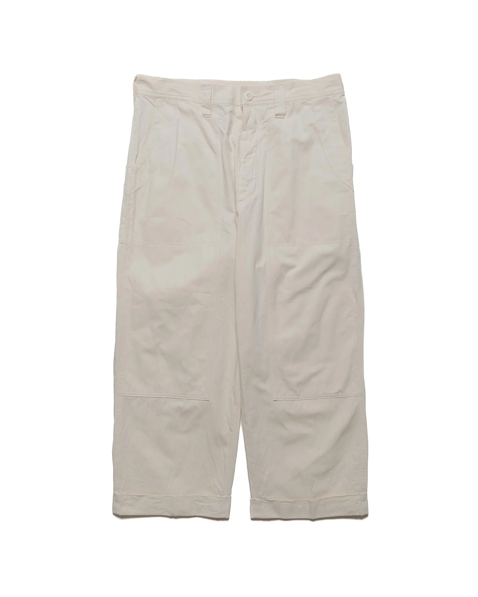 ts(s) Cropped Work Pants Cotton Slub Yarn Twill Cloth Natural sold by Lost & Found