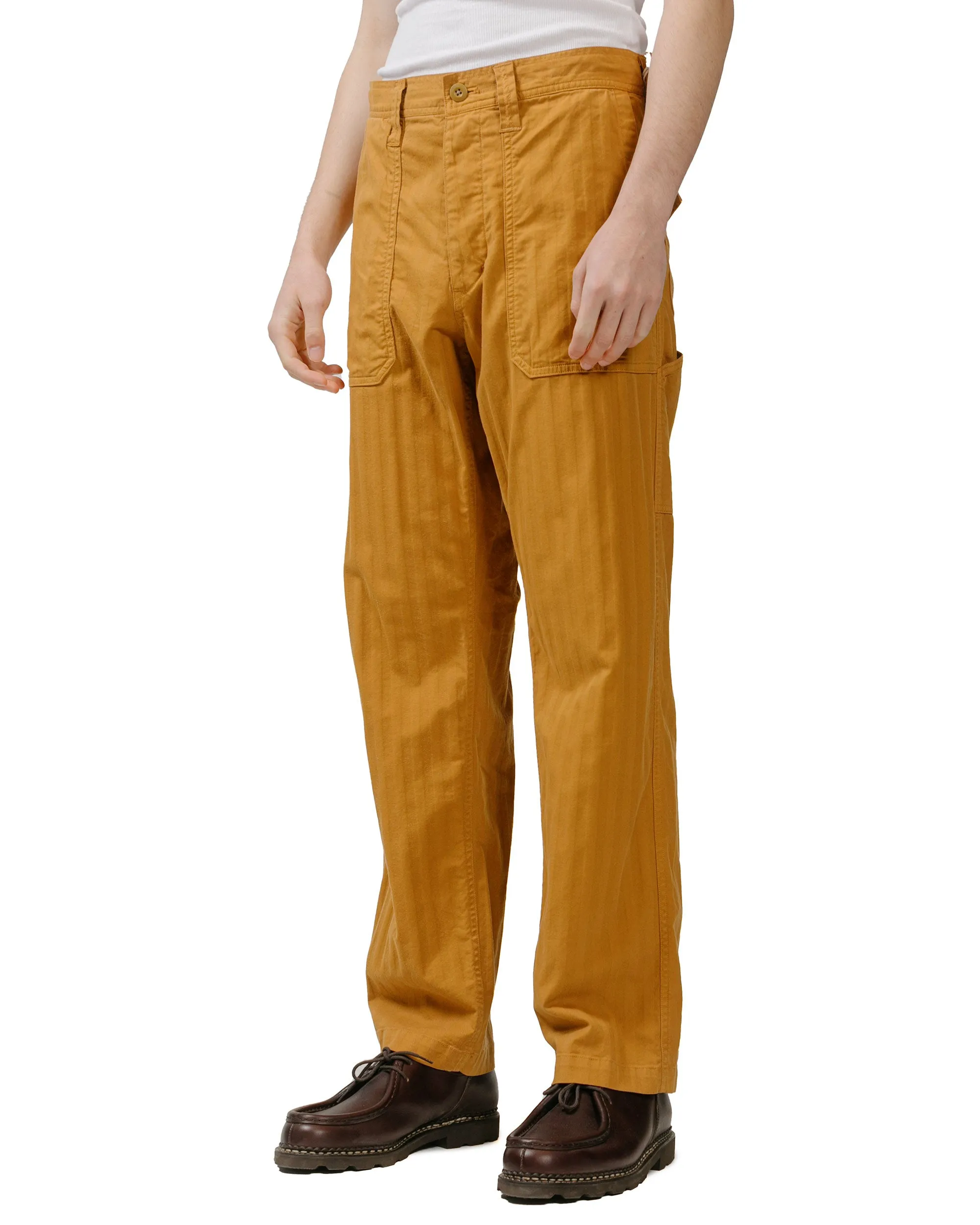 ts(s) Fatigue Pants Garment Dye Cotton/Rayon Herringbone Stretch Cloth Ocher sold by Lost & Found product image thumbnail 2