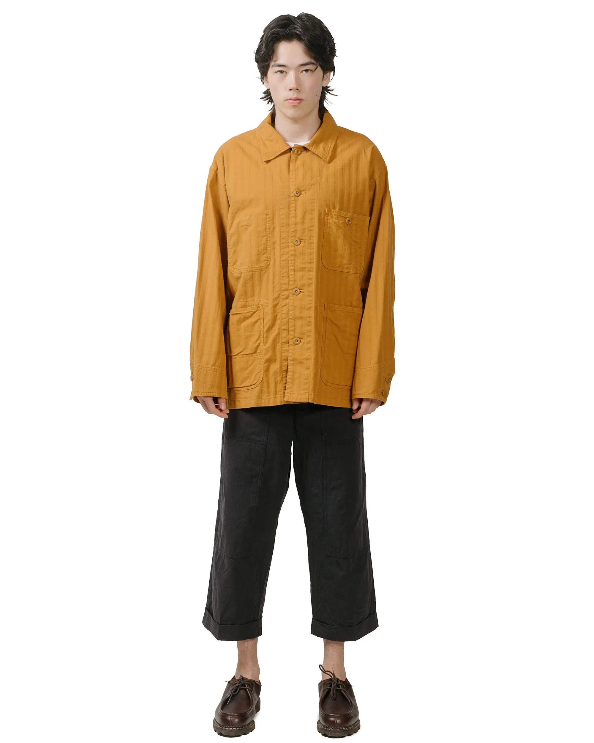 ts(s) Cover All Jacket Garment Dye Cotton/Rayon Herringbone Stretch Cloth Ocher sold by Lost & Found product image thumbnail 4