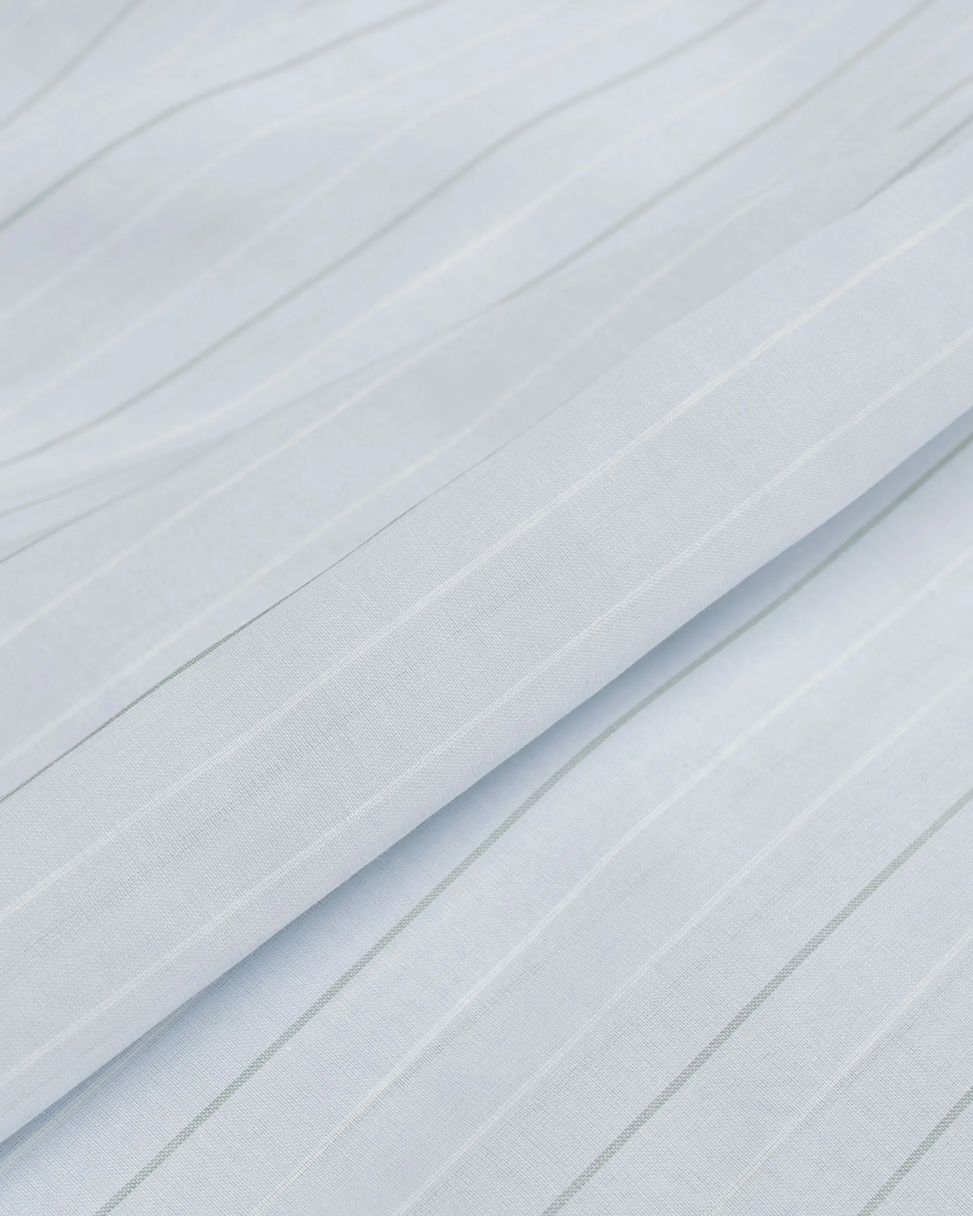 Auralee Hard Twist Finx Organdy Stripe Shirt Light Blue Stripe sold by Lost & Found product image thumbnail 5