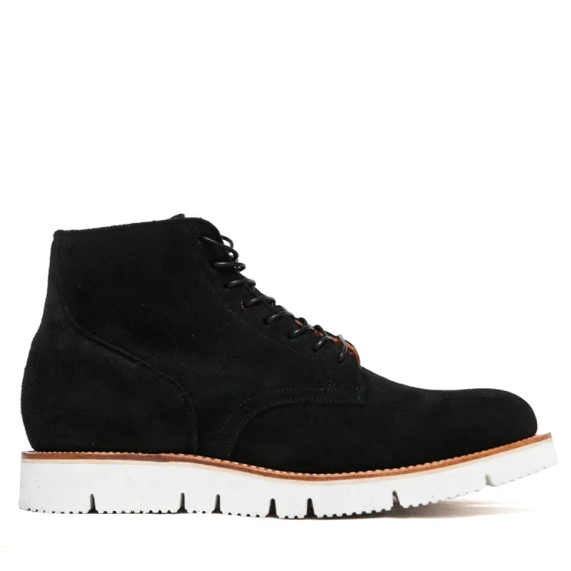 Viberg Black Calf Suede Service Boot sold by Lost & Found