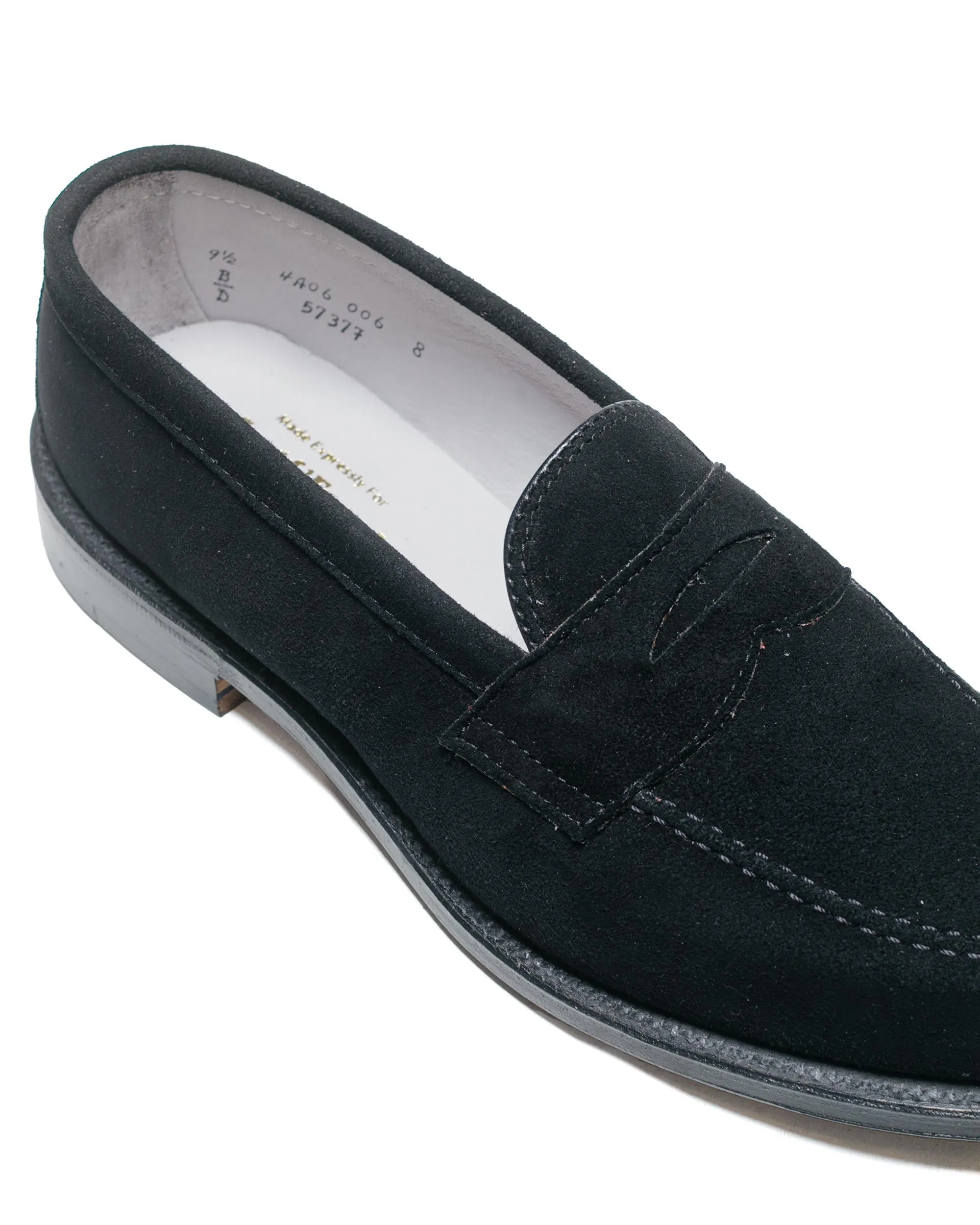 Alden Penny Loafer Black Suede 5737F 'The Little Nicky' sold by Lost & Found product image thumbnail 3