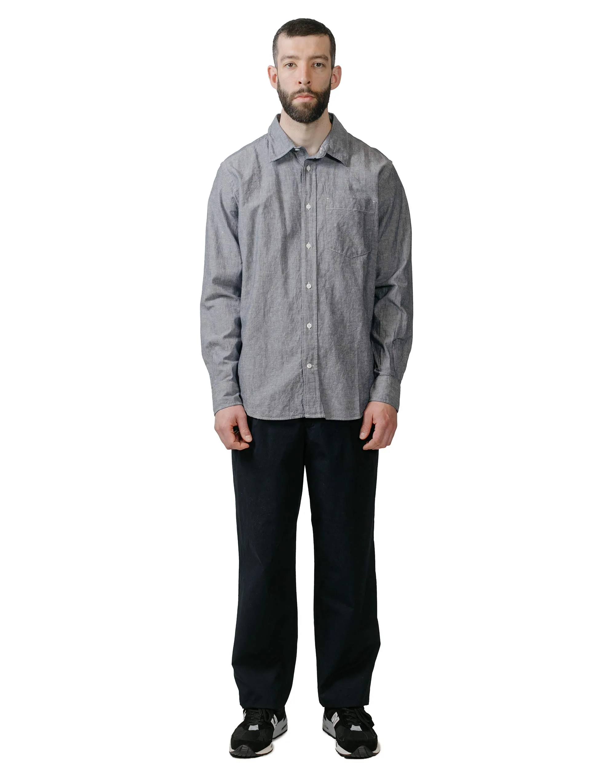 Norse Projects Algot Relaxed Cotton Linen Shirt Dark Navy sold by Lost & Found product image thumbnail 4