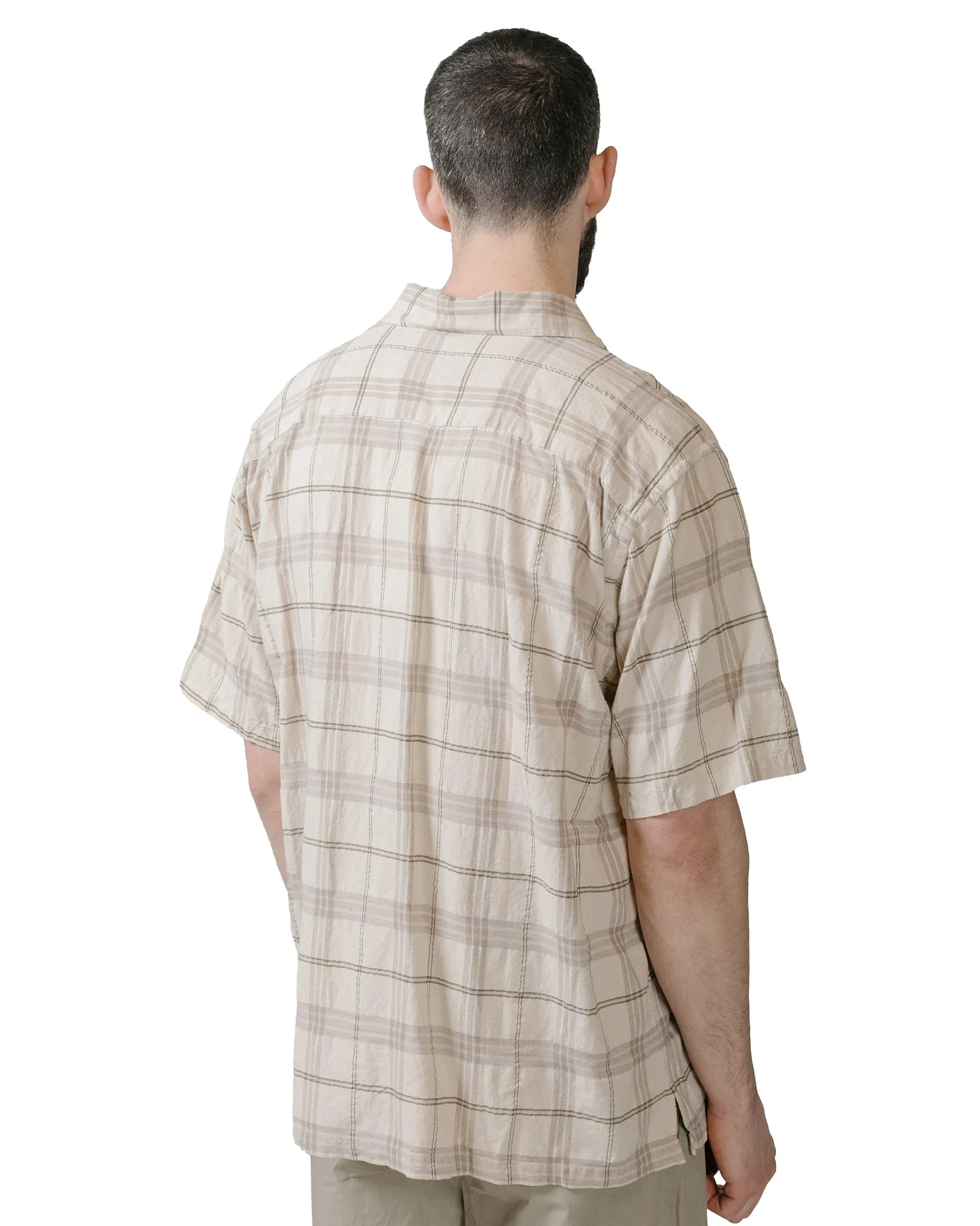 Norse Projects Ivan Relaxed Textured Check SS Shirt Oatmeal sold by Lost & Found product image thumbnail 3