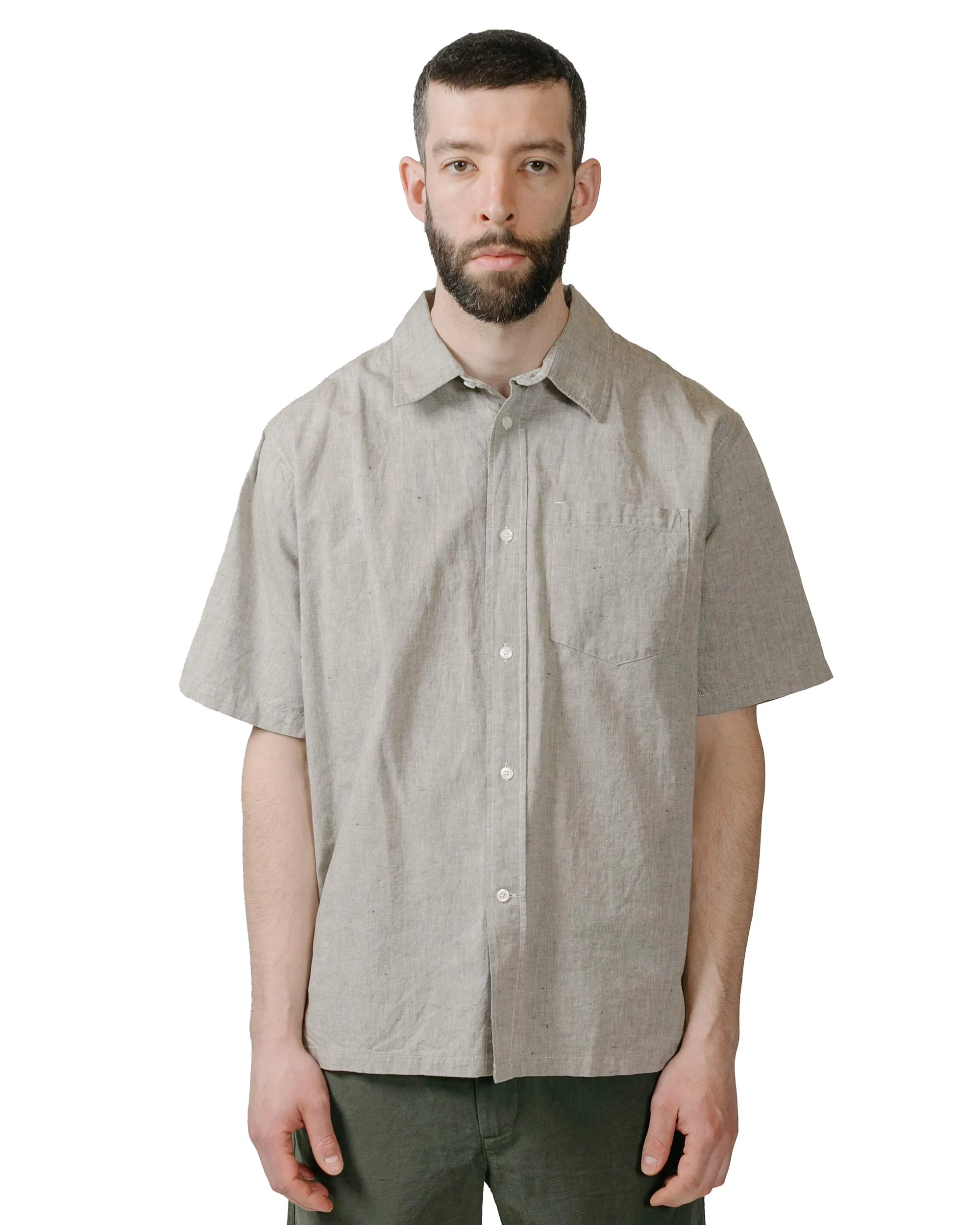 Norse Projects Ivan Relaxed Cotton Linen SS Shirt Ivy Green sold by Lost & Found product image thumbnail 2