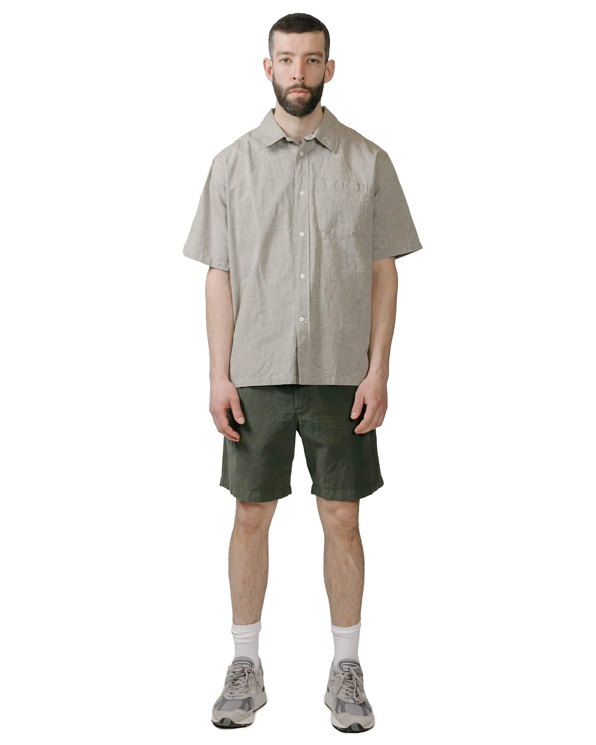 Norse Projects Ivan Relaxed Cotton Linen SS Shirt Ivy Green sold by Lost & Found product image thumbnail 4