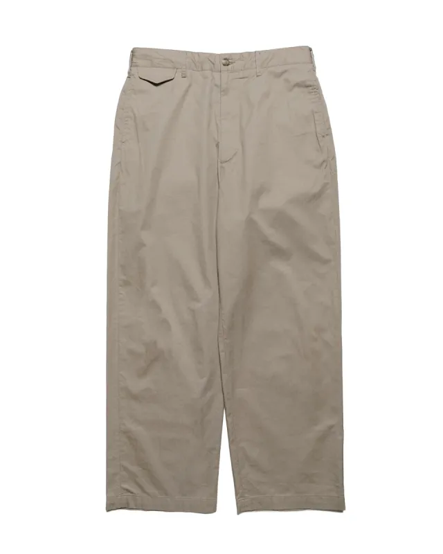 Engineered Garments Officer Pant Khaki Highcount Twill sold by Lost & Found