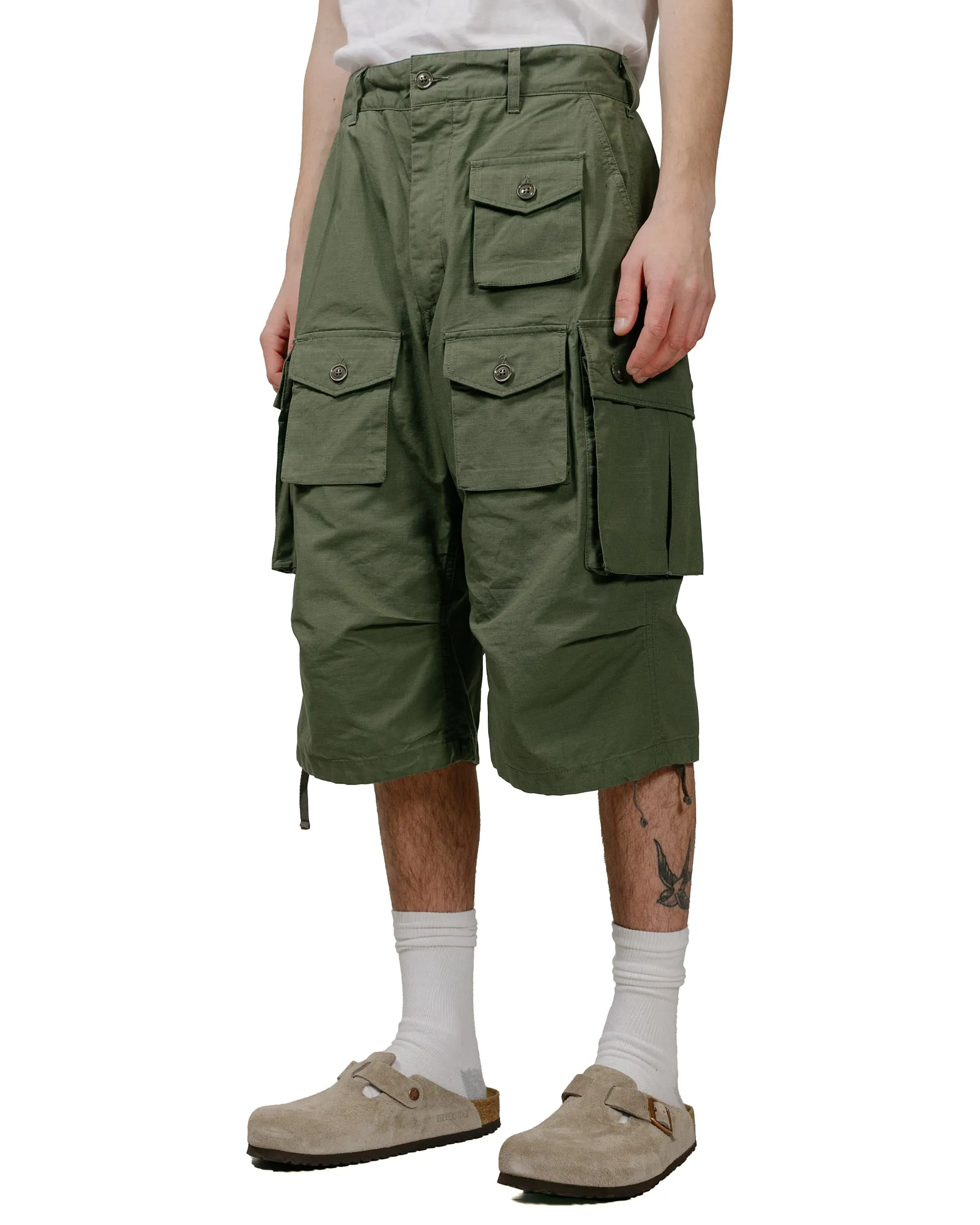 Engineered Garments FA Short Olive Cotton Ripstop sold by Lost & Found product image thumbnail 2