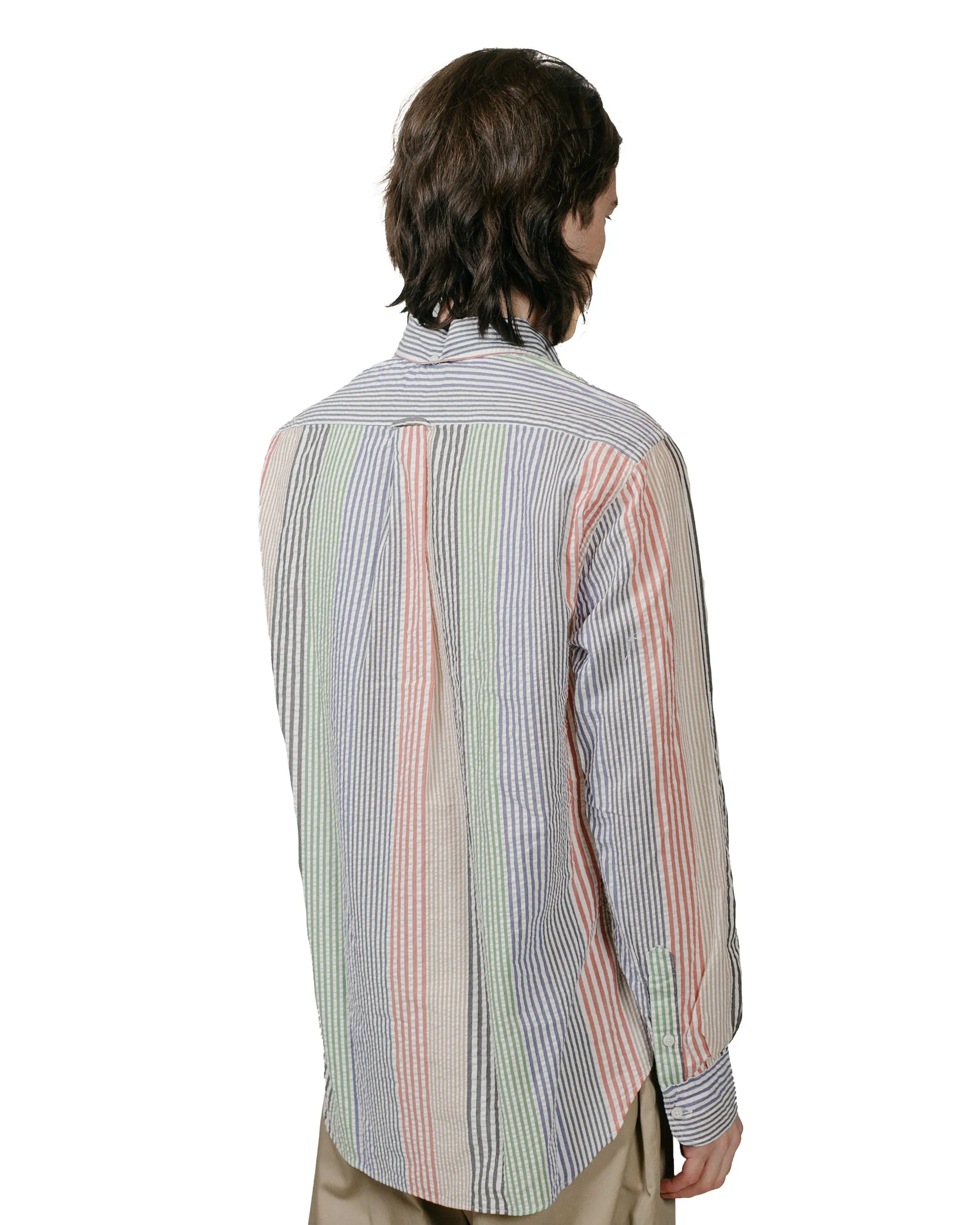 Gitman Vintage Bros. Multi-Striped Seersucker Popover Shirt sold by Lost & Found product image thumbnail 3