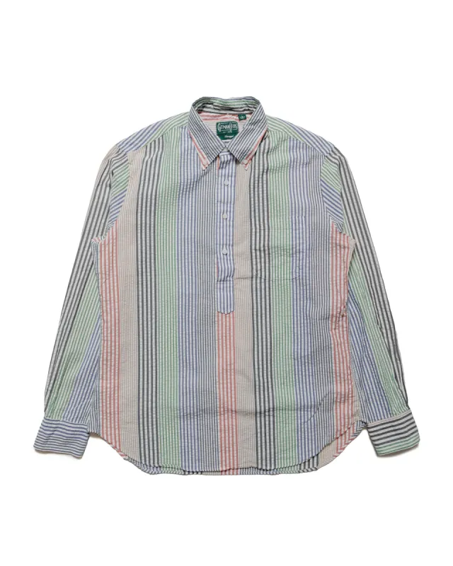 Gitman Vintage Bros. Multi-Striped Seersucker Popover Shirt sold by Lost & Found