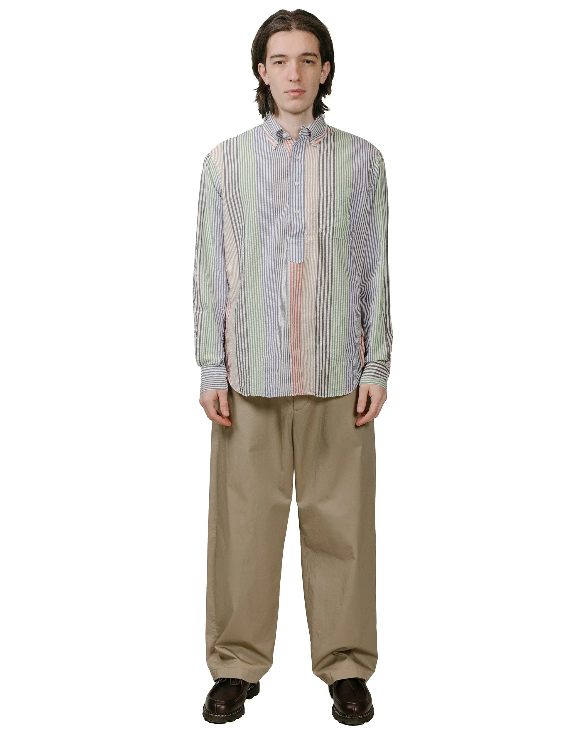 Gitman Vintage Bros. Multi-Striped Seersucker Popover Shirt sold by Lost & Found product image thumbnail 4