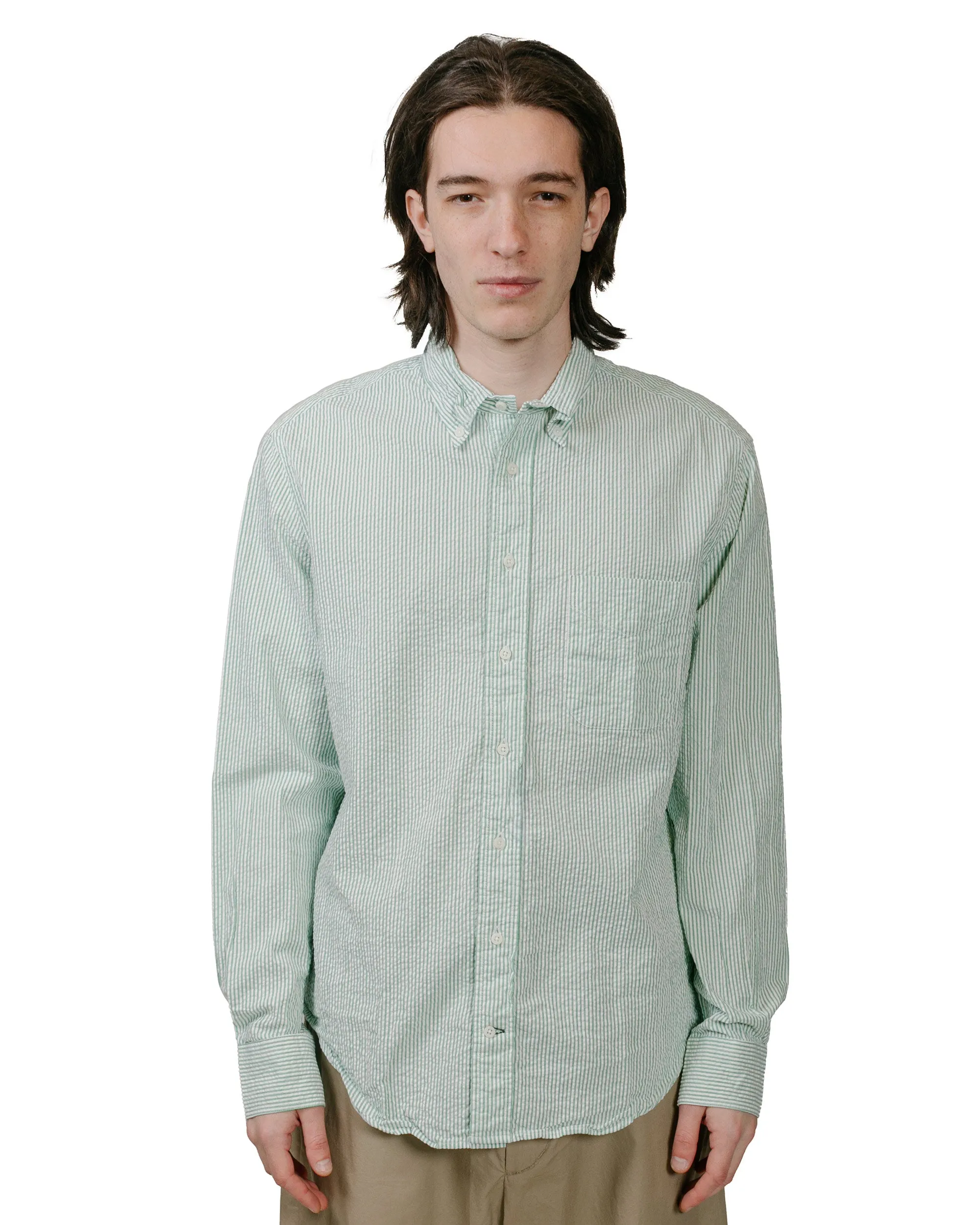 Gitman Vintage Bros. Green Seersucker Shirt sold by Lost & Found product image thumbnail 2