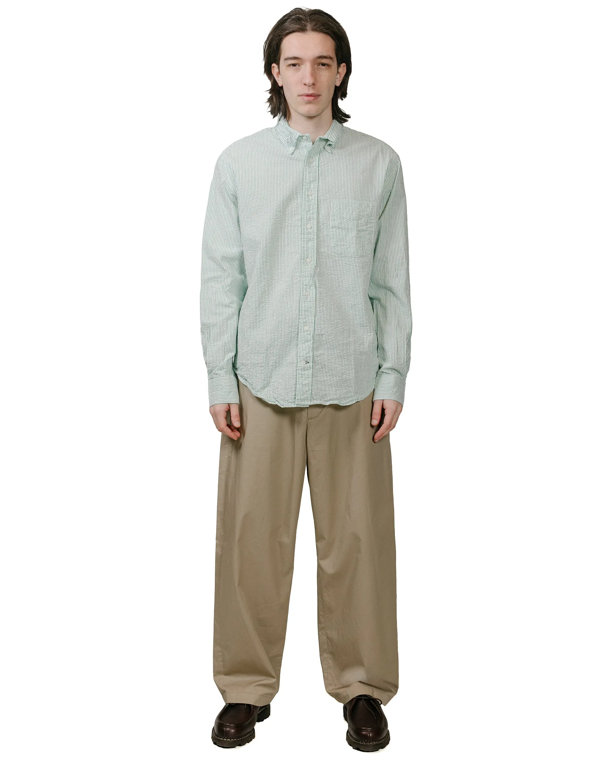 Gitman Vintage Bros. Green Seersucker Shirt sold by Lost & Found product image thumbnail 4