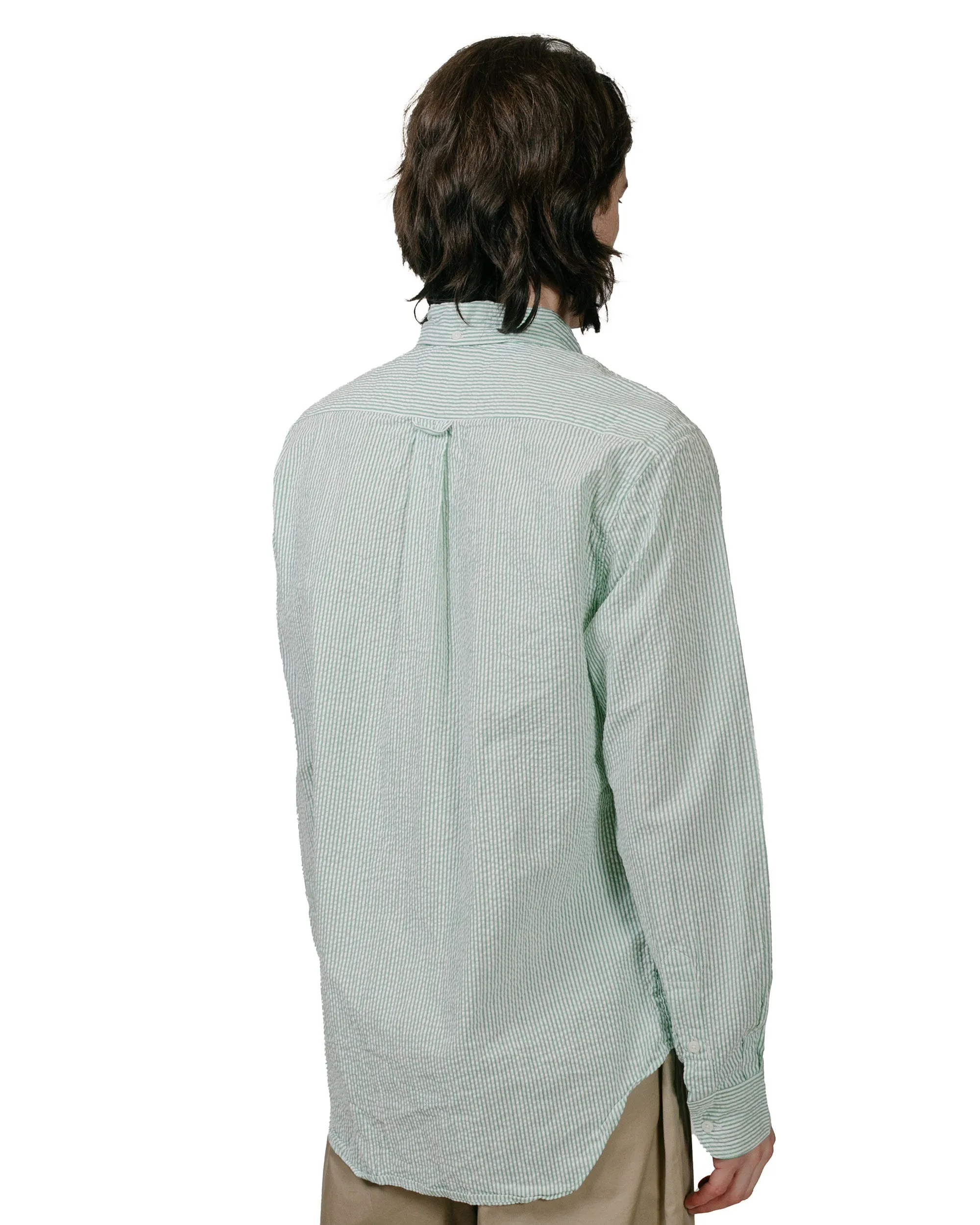Gitman Vintage Bros. Green Seersucker Shirt sold by Lost & Found product image thumbnail 3