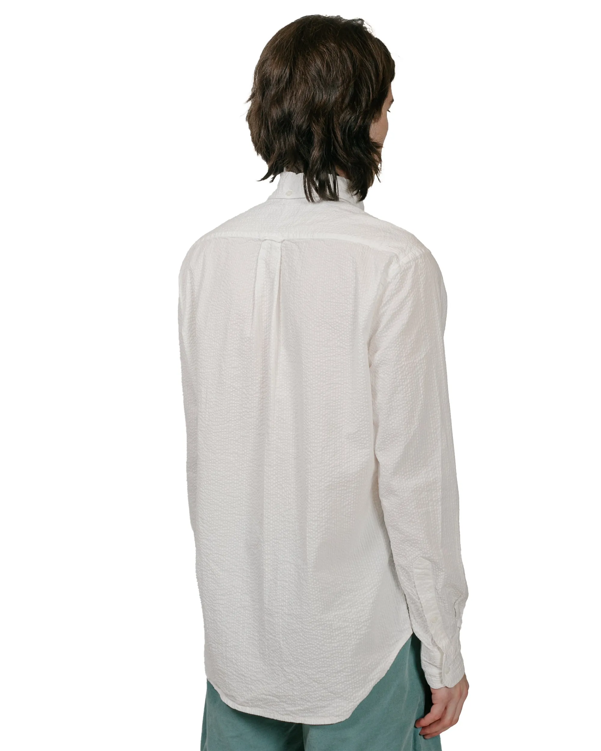 Gitman Vintage Bros. White Seersucker Shirt sold by Lost & Found product image thumbnail 3