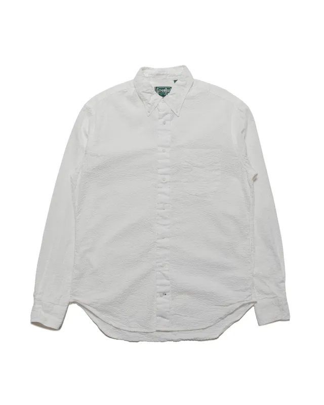 Gitman Vintage Bros. White Seersucker Shirt sold by Lost & Found