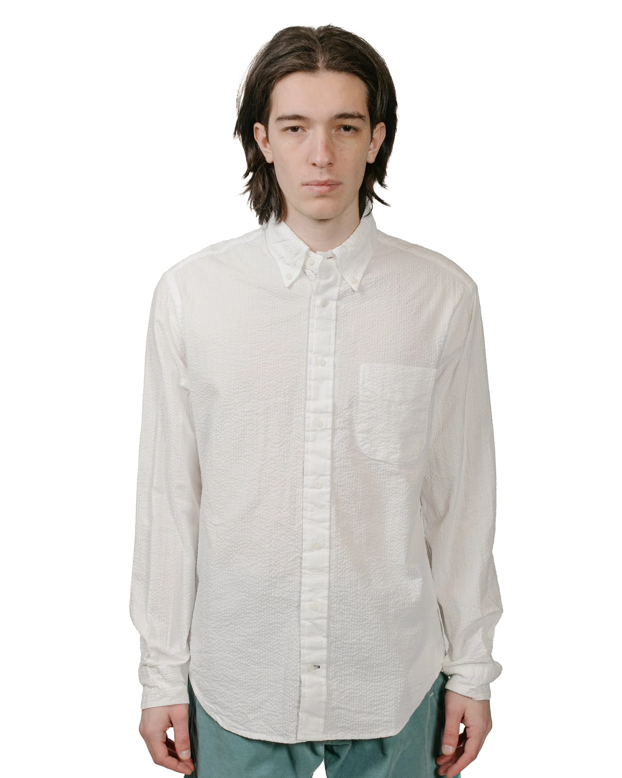 Gitman Vintage Bros. White Seersucker Shirt sold by Lost & Found product image thumbnail 2