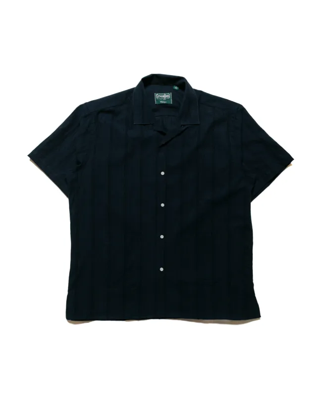 Gitman Vintage Bros. Navy Cotton/Linen Yarn-Dyed Dobby Beach Shirt sold by Lost & Found