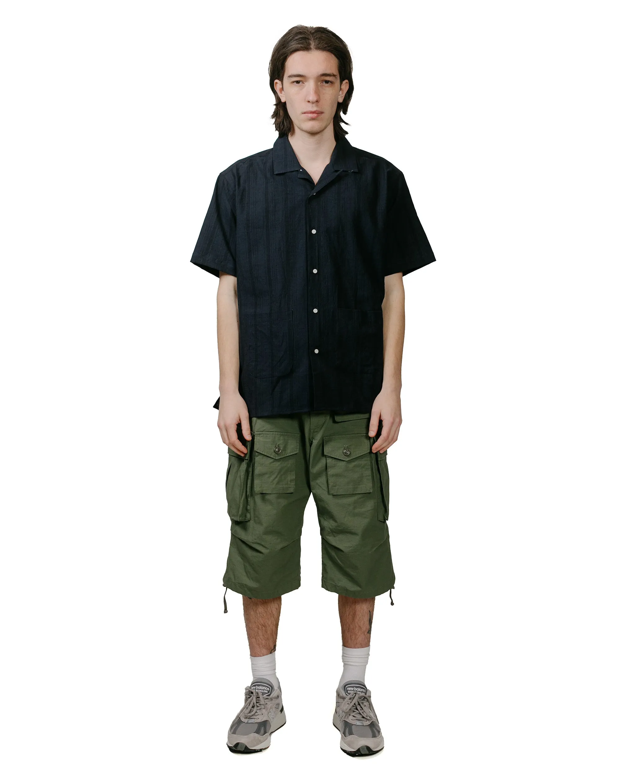 Gitman Vintage Bros. Navy Cotton/Linen Yarn-Dyed Dobby Beach Shirt sold by Lost & Found product image thumbnail 4