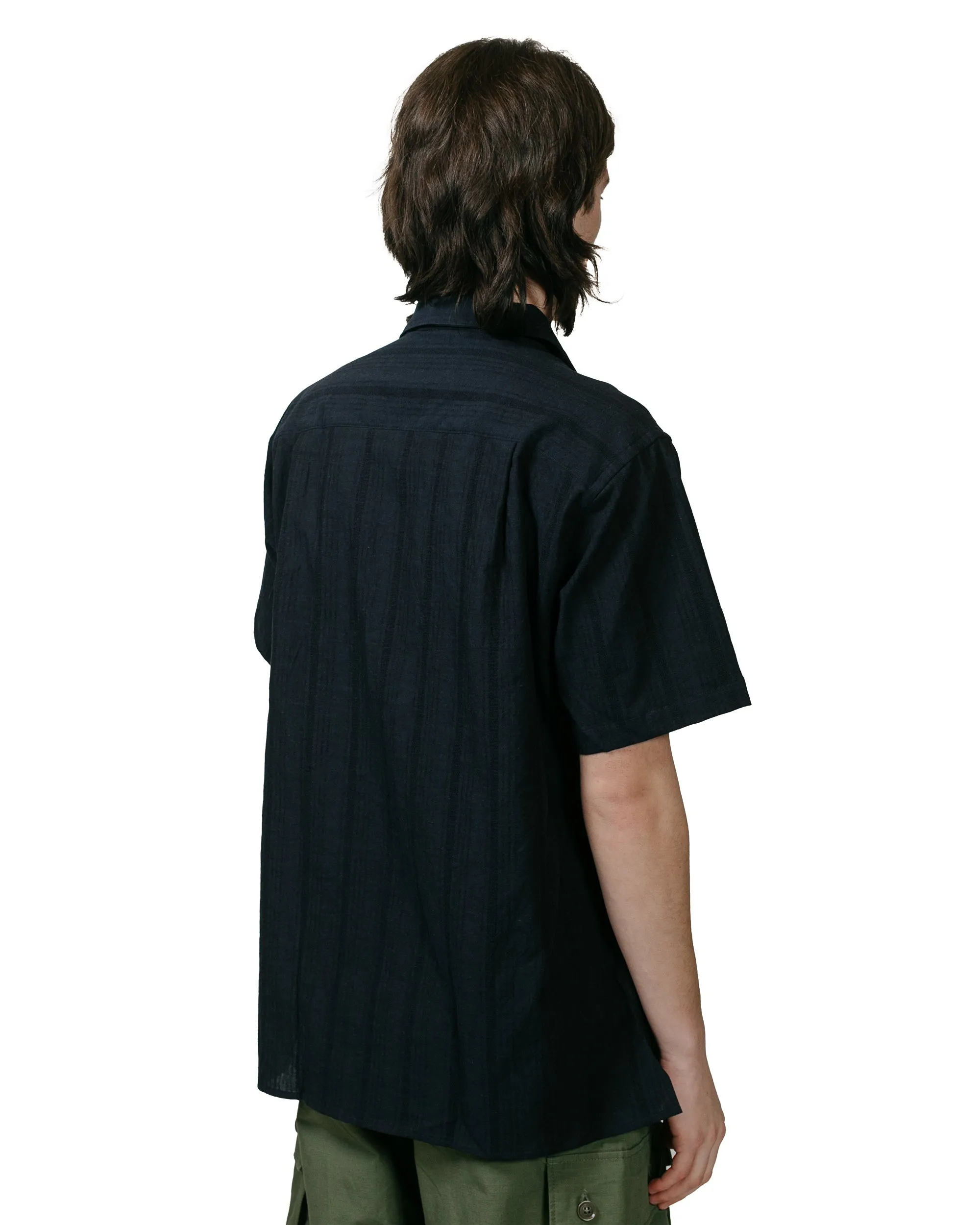 Gitman Vintage Bros. Navy Cotton/Linen Yarn-Dyed Dobby Beach Shirt sold by Lost & Found product image thumbnail 3