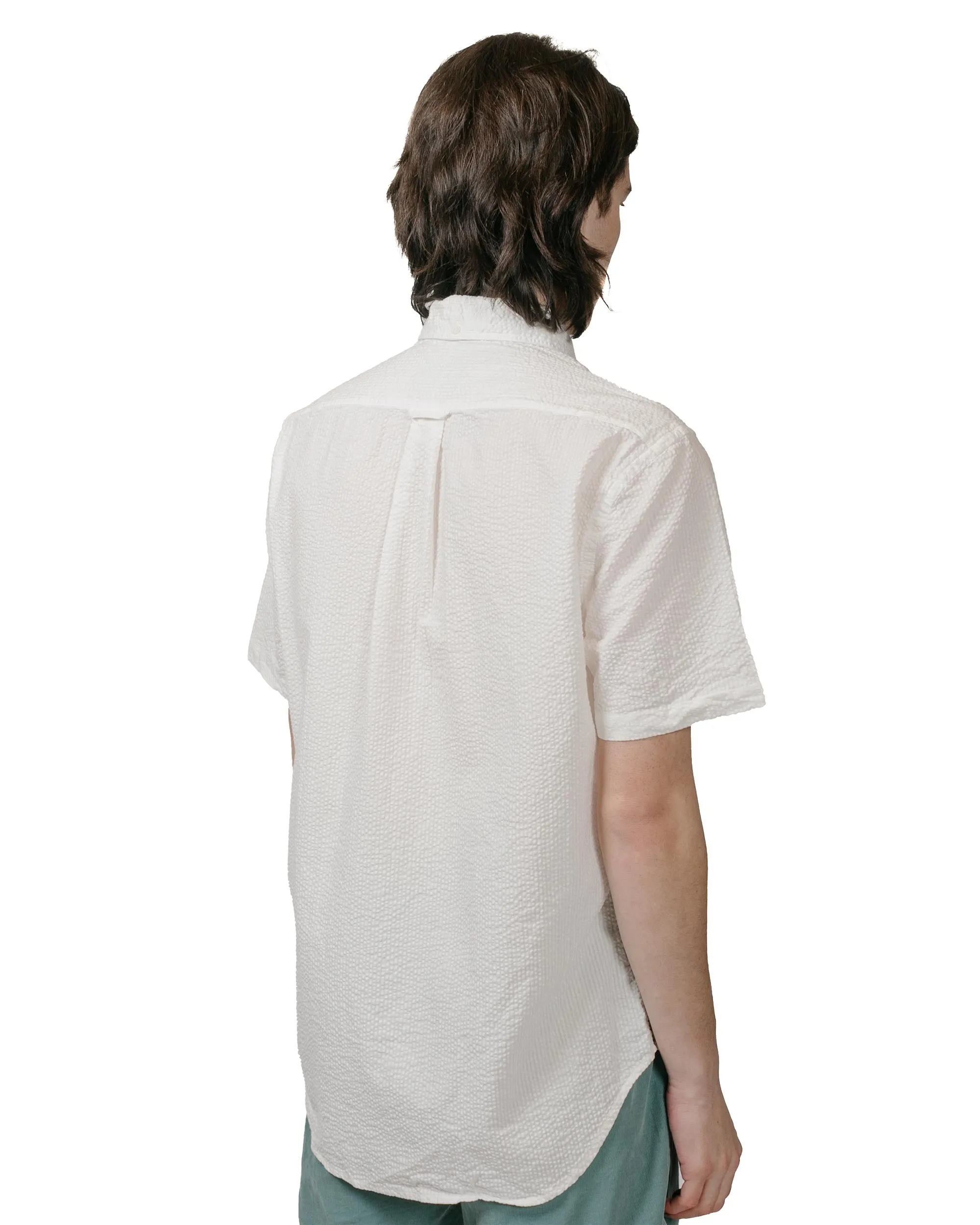 Gitman Vintage Bros. White Seersucker Short Sleeve Shirt sold by Lost & Found product image thumbnail 3