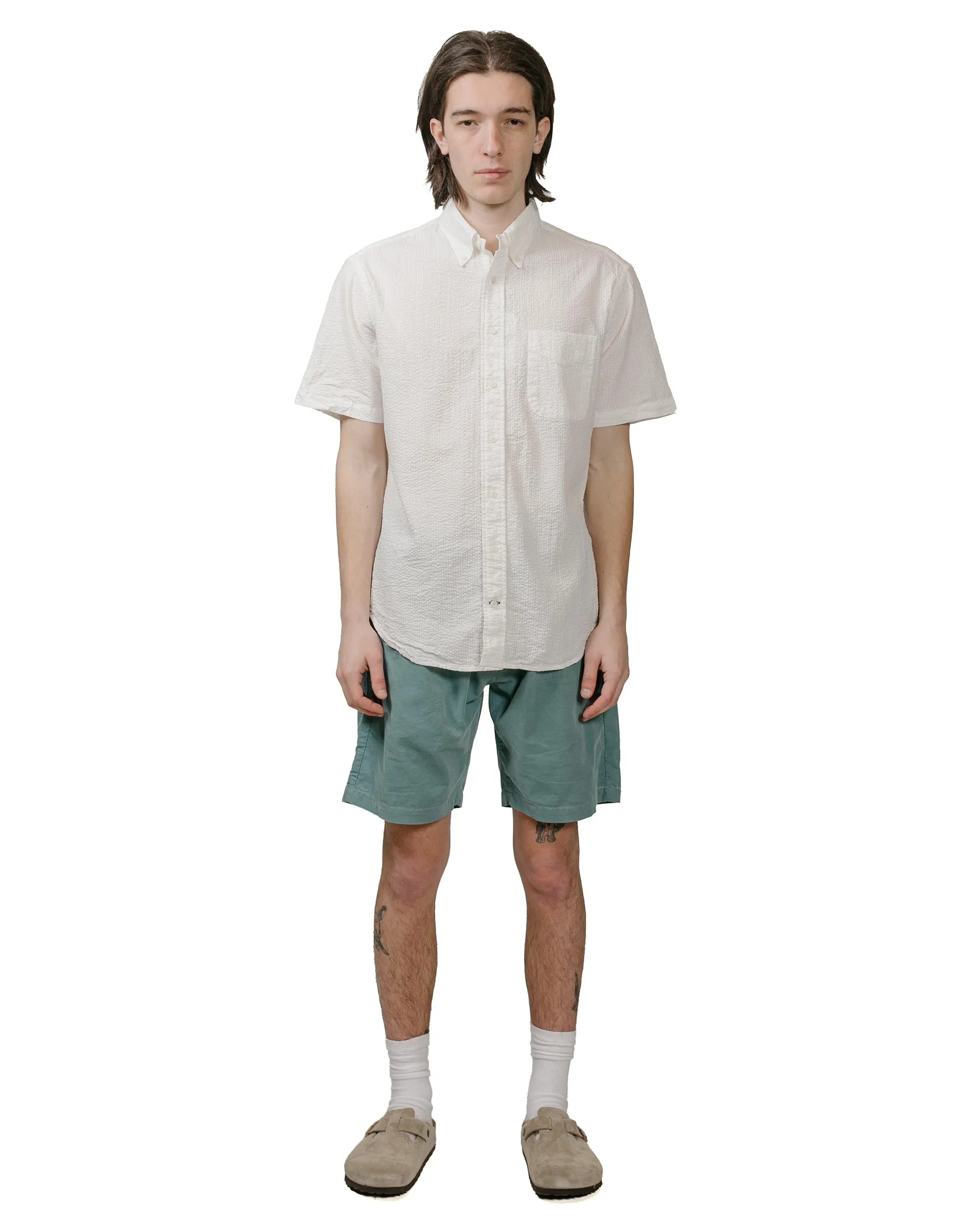 Gitman Vintage Bros. White Seersucker Short Sleeve Shirt sold by Lost & Found product image thumbnail 4