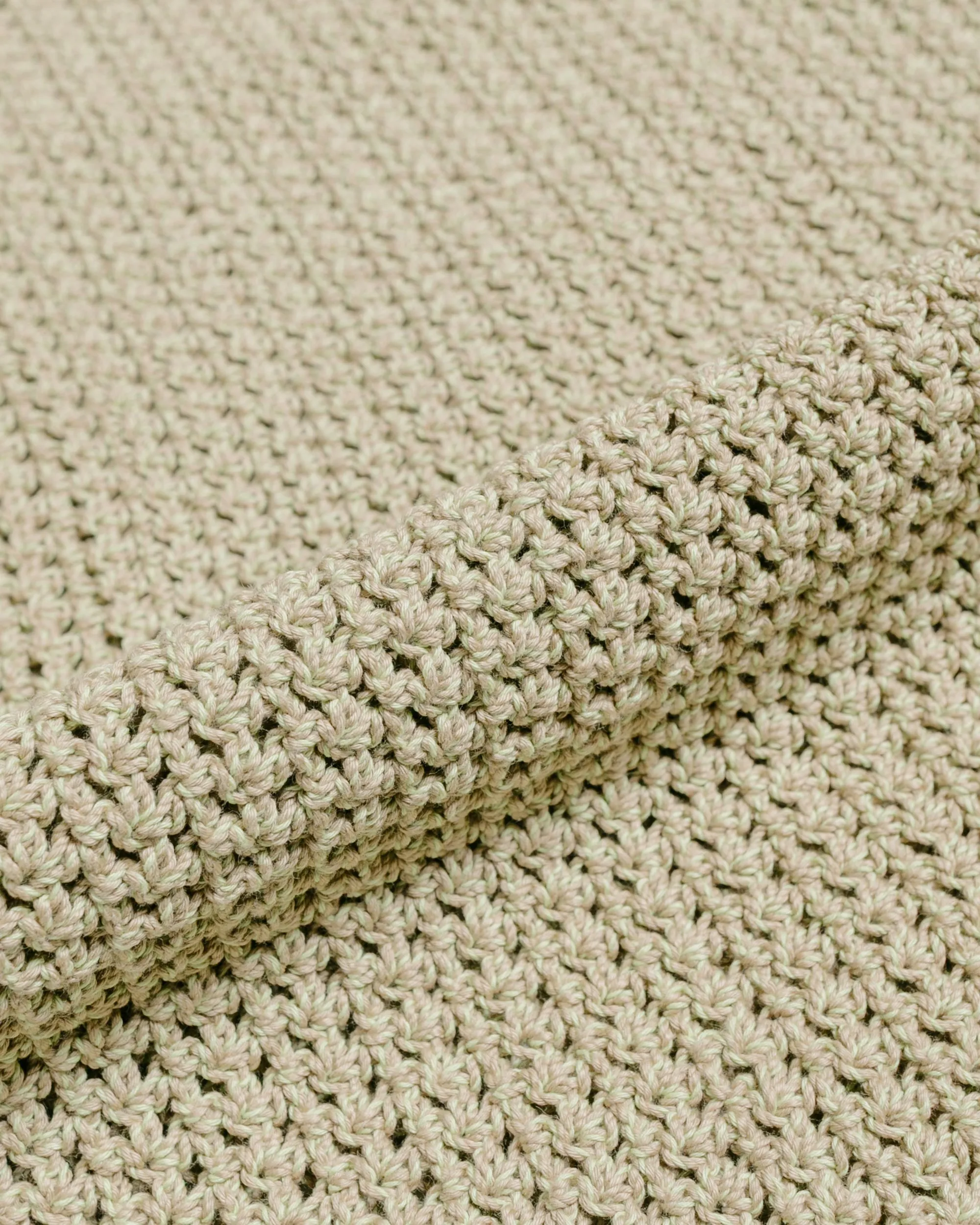 Auralee Hand Crochet Knit Half Sleeved Shirt Khaki Beige sold by Lost & Found product image thumbnail 5