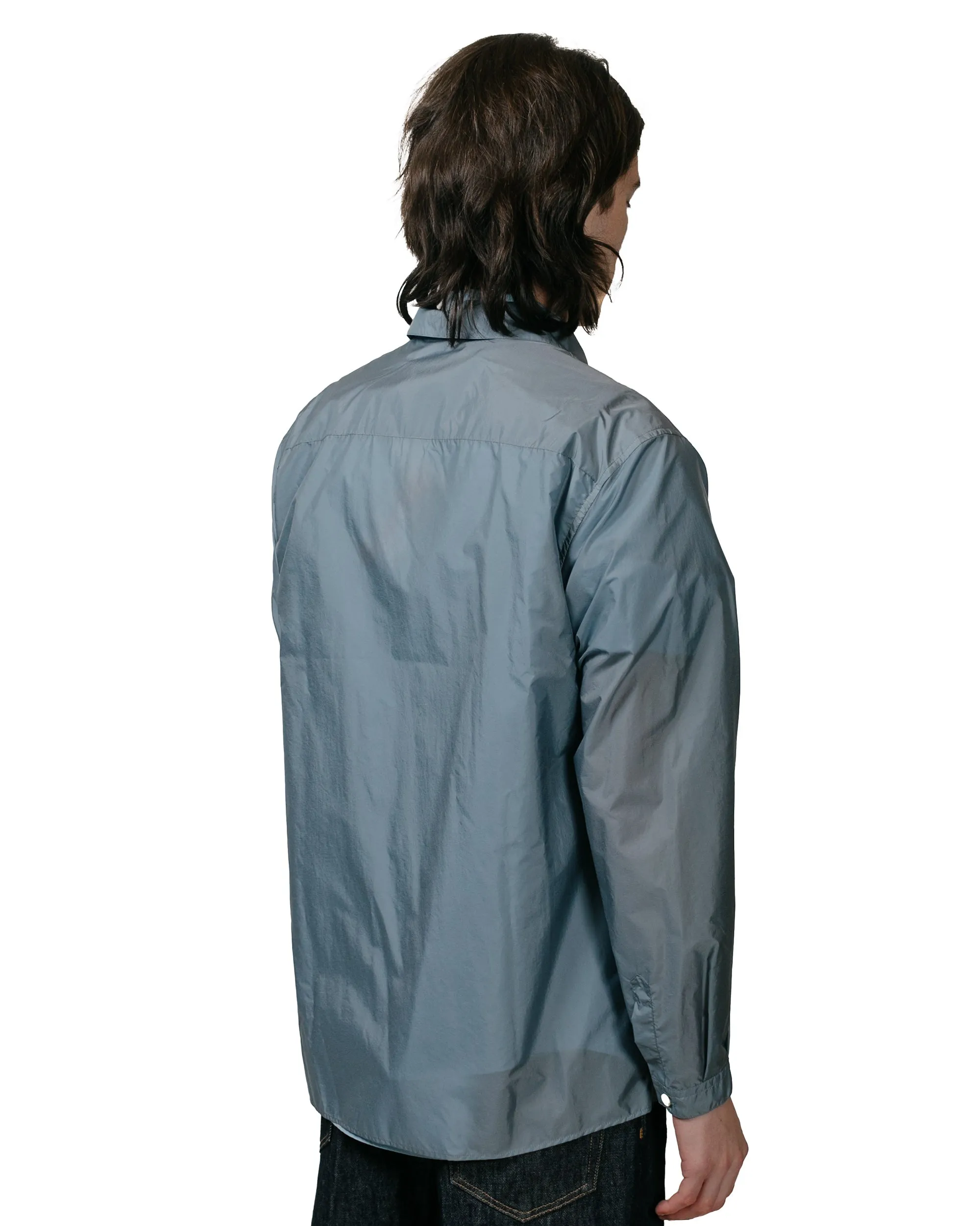 Auralee Light Nylon Zip Shirt Blue Gray sold by Lost & Found product image thumbnail 3