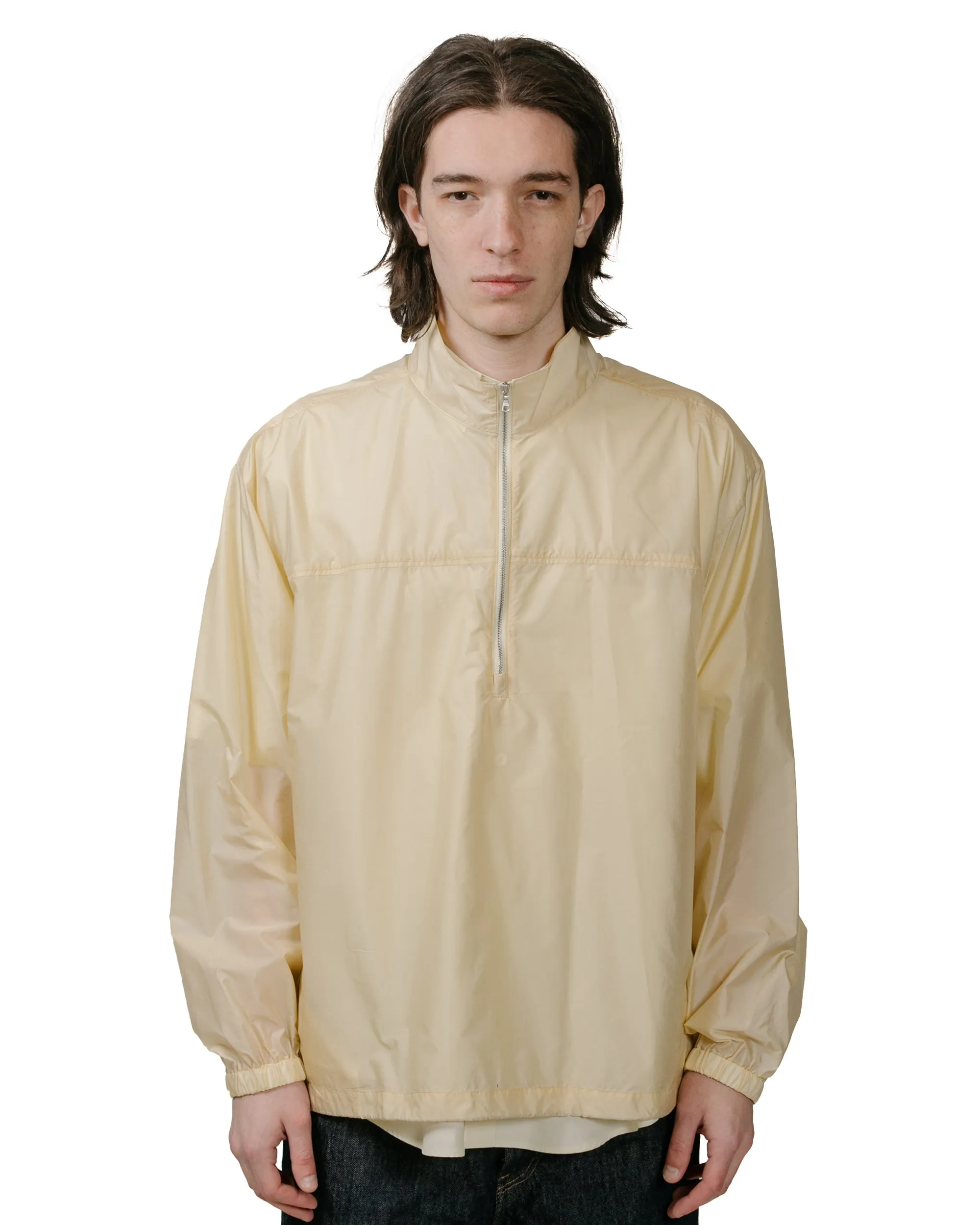 Auralee Light Nylon Half Zip Pullover Light Yellow sold by Lost & Found product image thumbnail 2