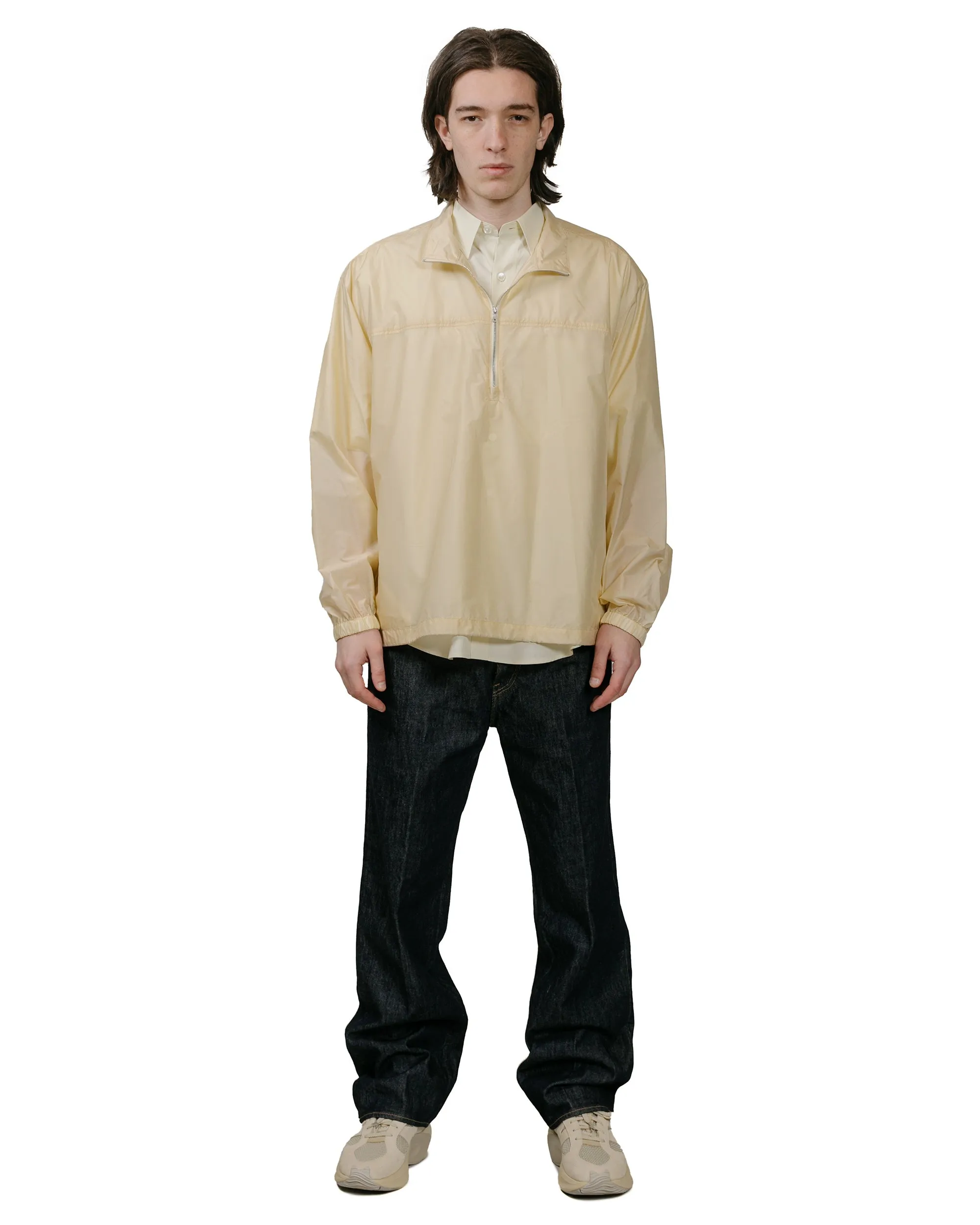 Auralee Light Nylon Half Zip Pullover Light Yellow sold by Lost & Found product image thumbnail 4