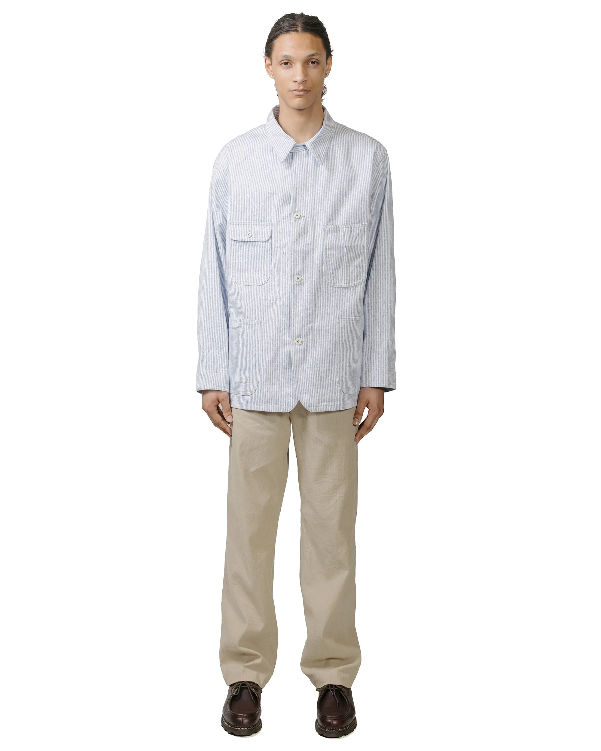 Cohérence Alain Linen Cotton Chevron Trouser Ivory sold by Lost & Found product image thumbnail 4