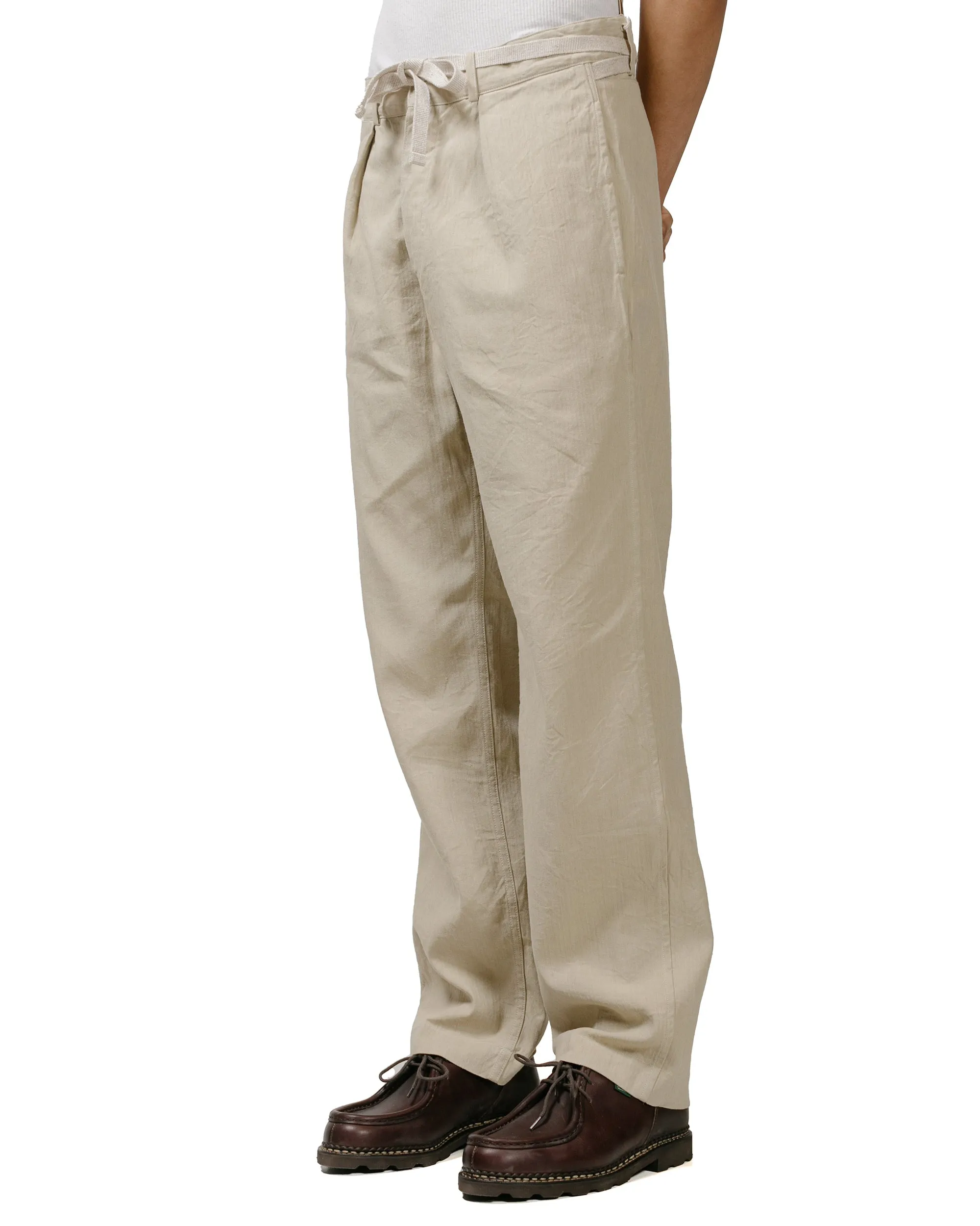 Cohérence Alain Linen Cotton Chevron Trouser Ivory sold by Lost & Found product image thumbnail 2
