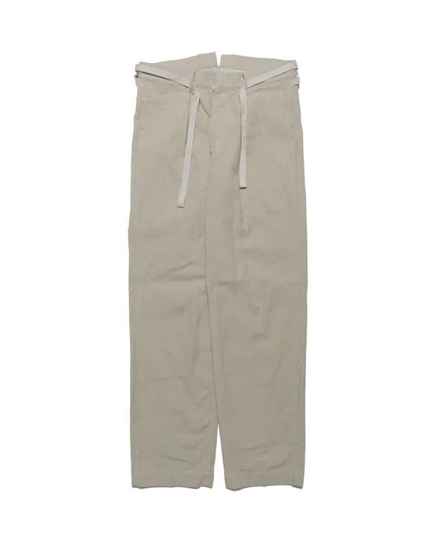 Cohérence Alain Linen Cotton Chevron Trouser Ivory made by Lost & Found