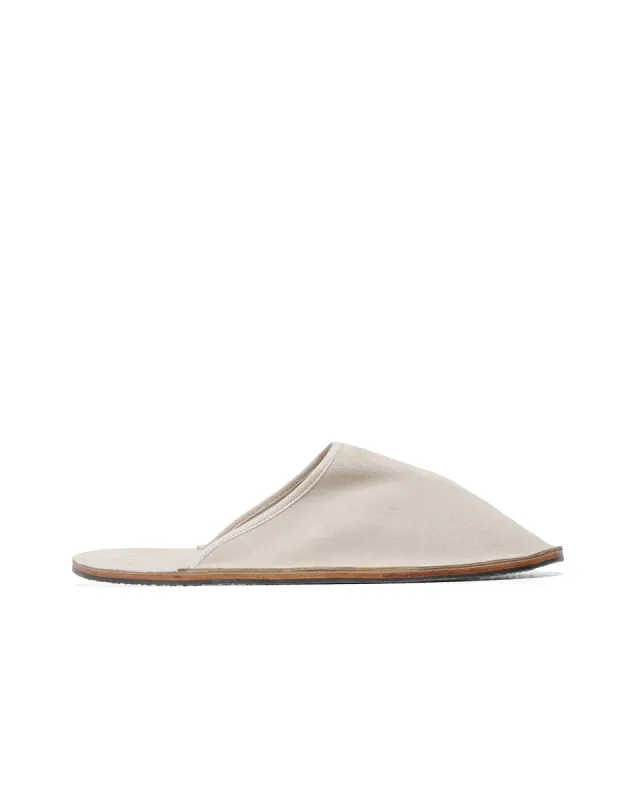 Viberg Slide Parchment Janus Calf Suede sold by Lost & Found