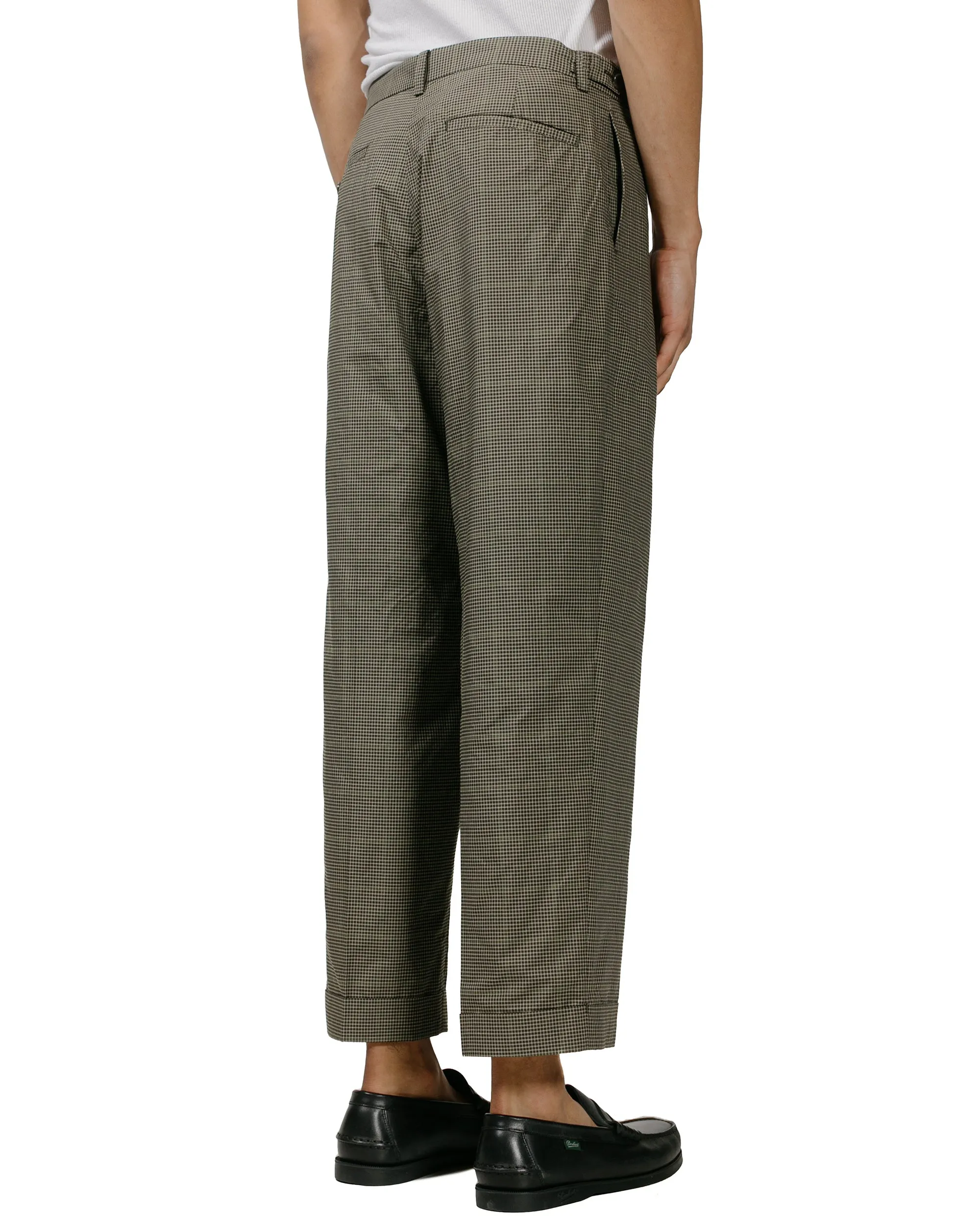 Beams Plus IVY Trousers Wide PE Plaid Olive sold by Lost & Found product image thumbnail 3