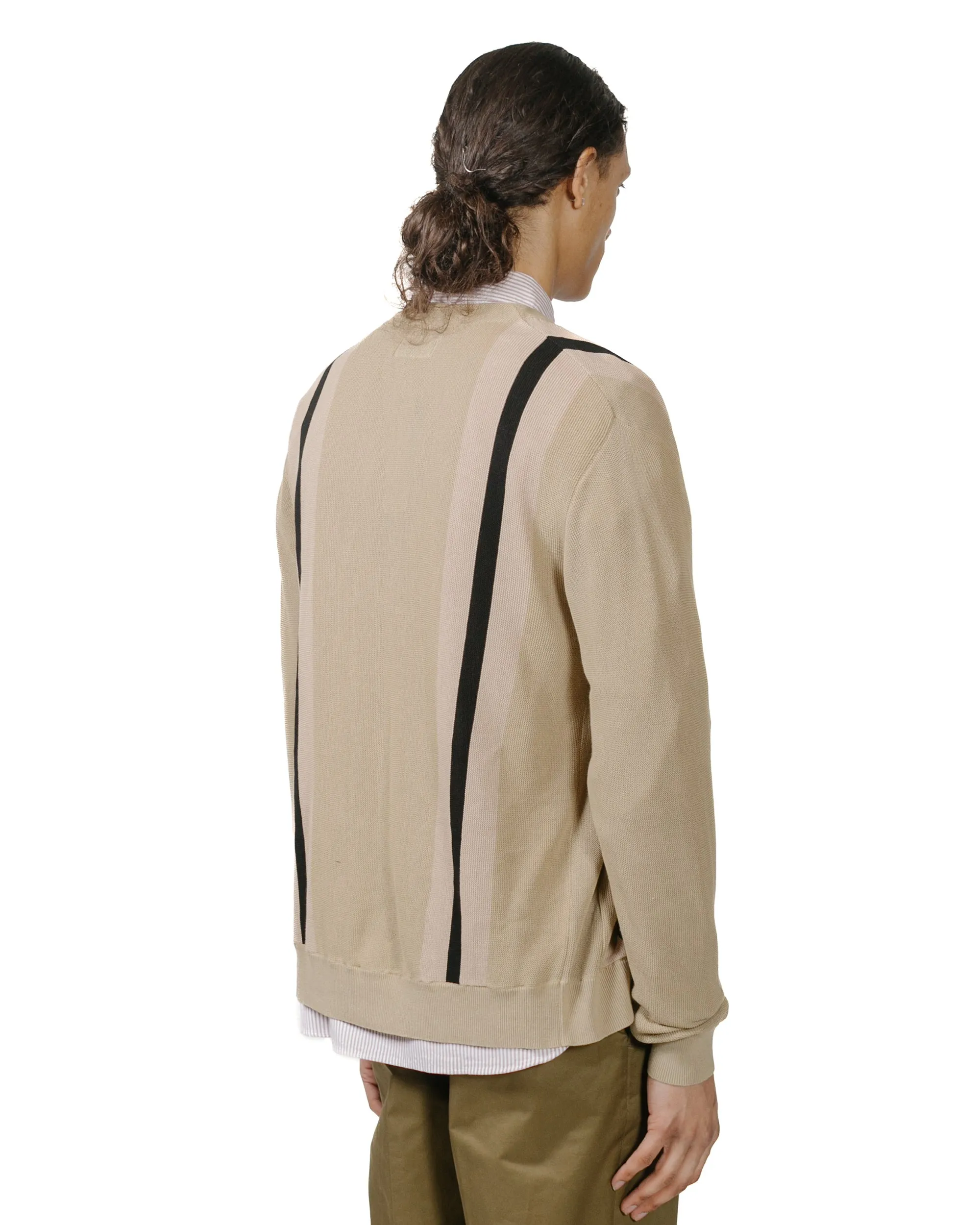 Beams Plus Cardigan Stripe Beige sold by Lost & Found product image thumbnail 3