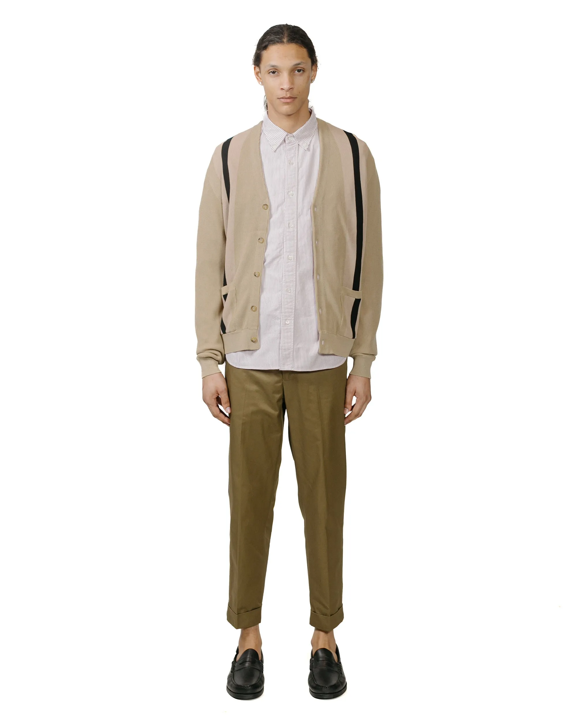 Beams Plus Cardigan Stripe Beige sold by Lost & Found product image thumbnail 4