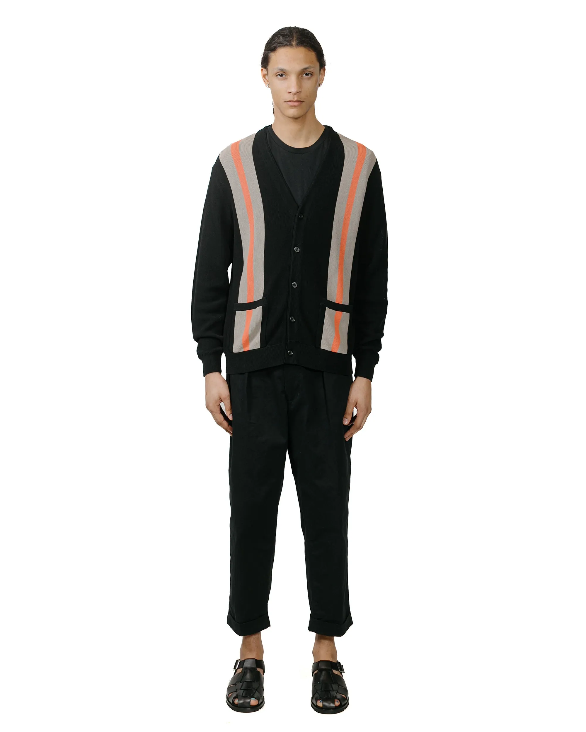 Beams Plus Cardigan Stripe Black sold by Lost & Found product image thumbnail 4