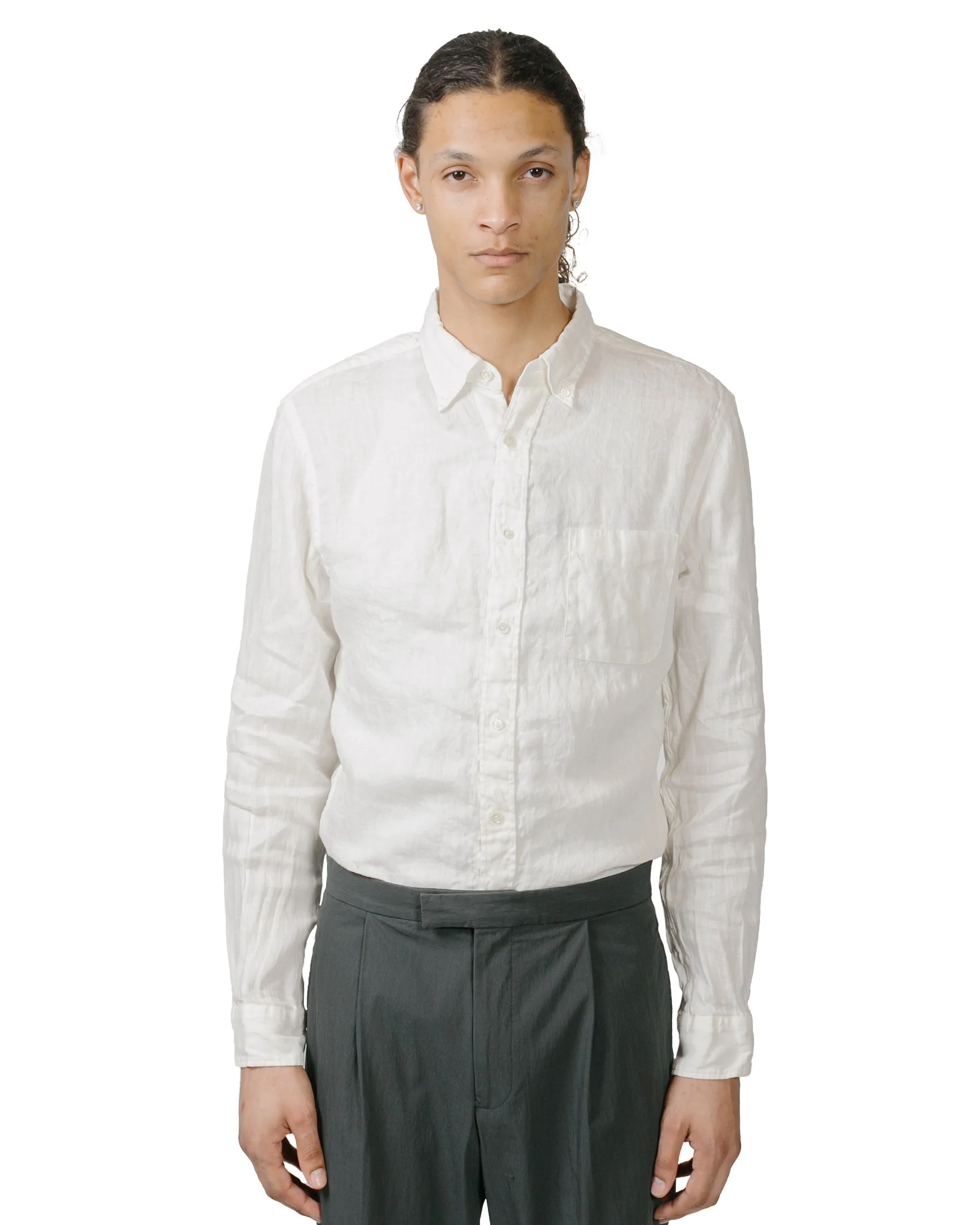 Beams Plus B.D. Linen Oxford White sold by Lost & Found product image thumbnail 2