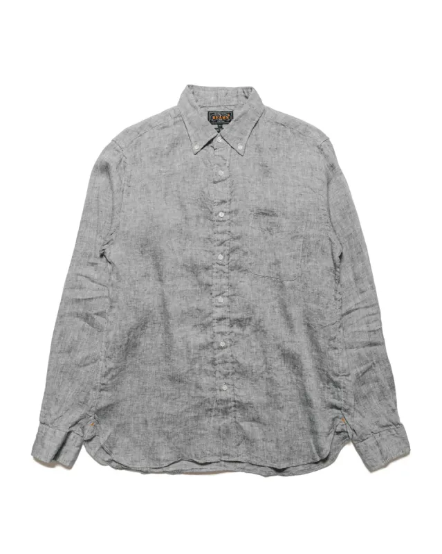 Beams Plus B.D. Linen Oxford Black sold by Lost & Found